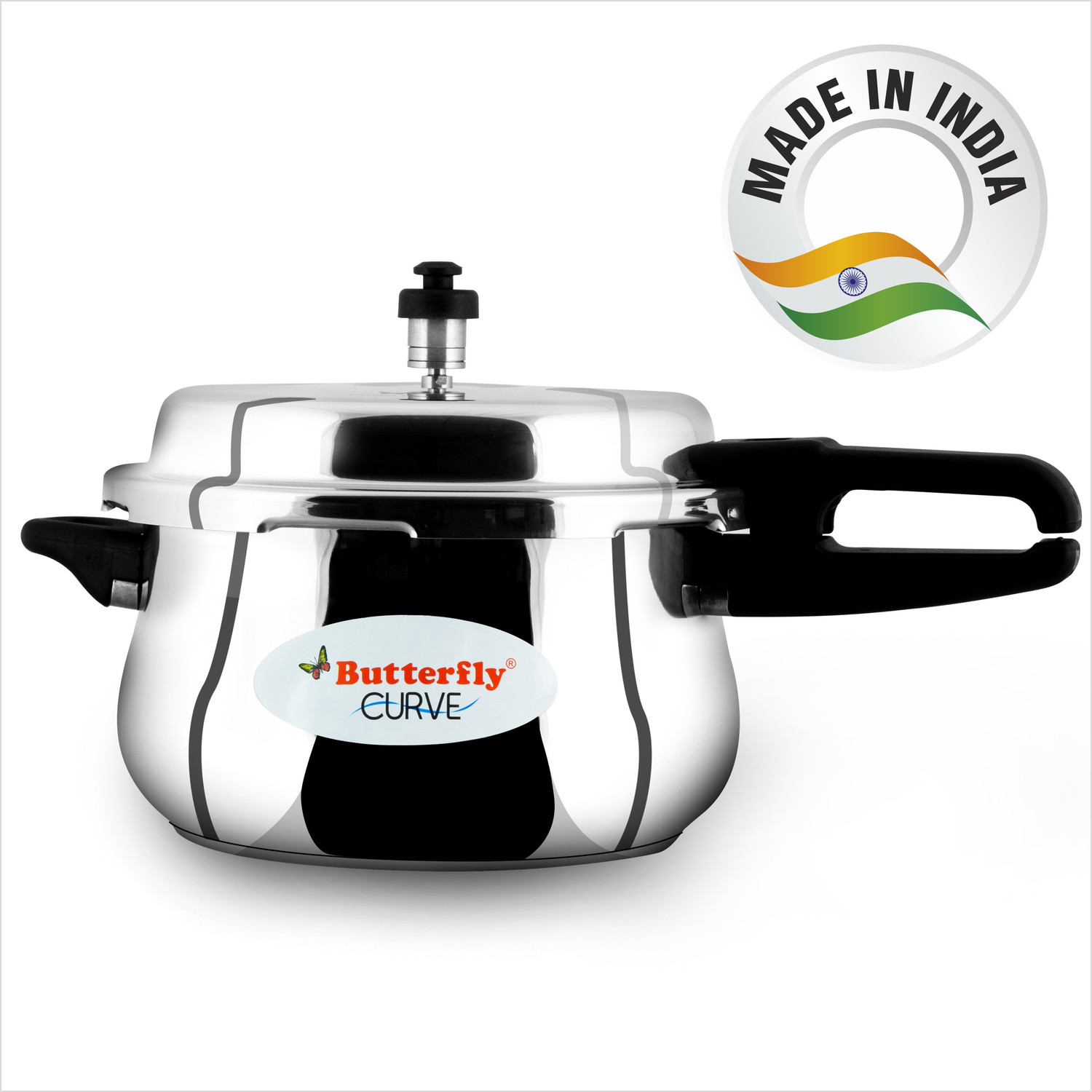 Image of Butterfly Curve 5.5 L Outer Lid Induction Bottom Pressure Cooker