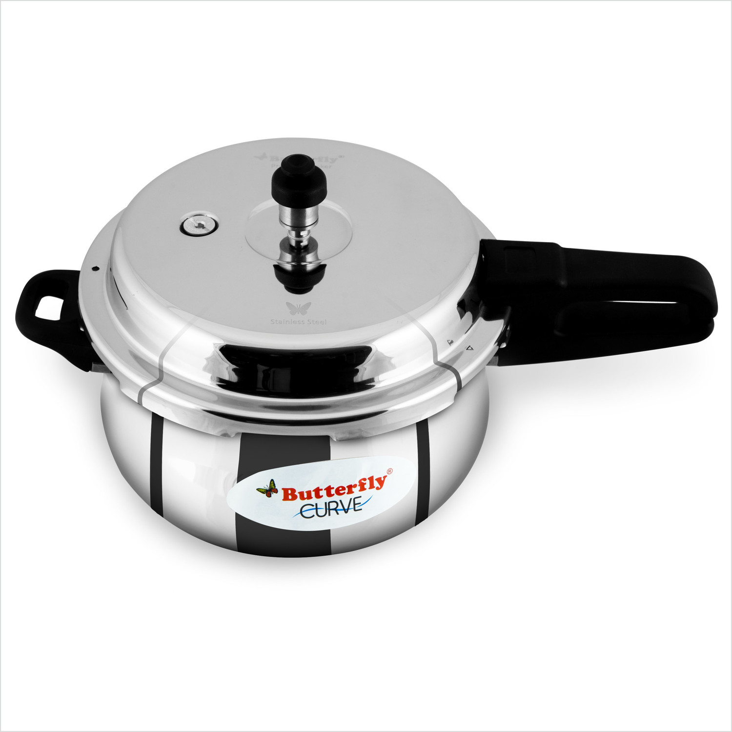 Image of Butterfly Curve 5.5 L Outer Lid Induction Bottom Pressure Cooker
