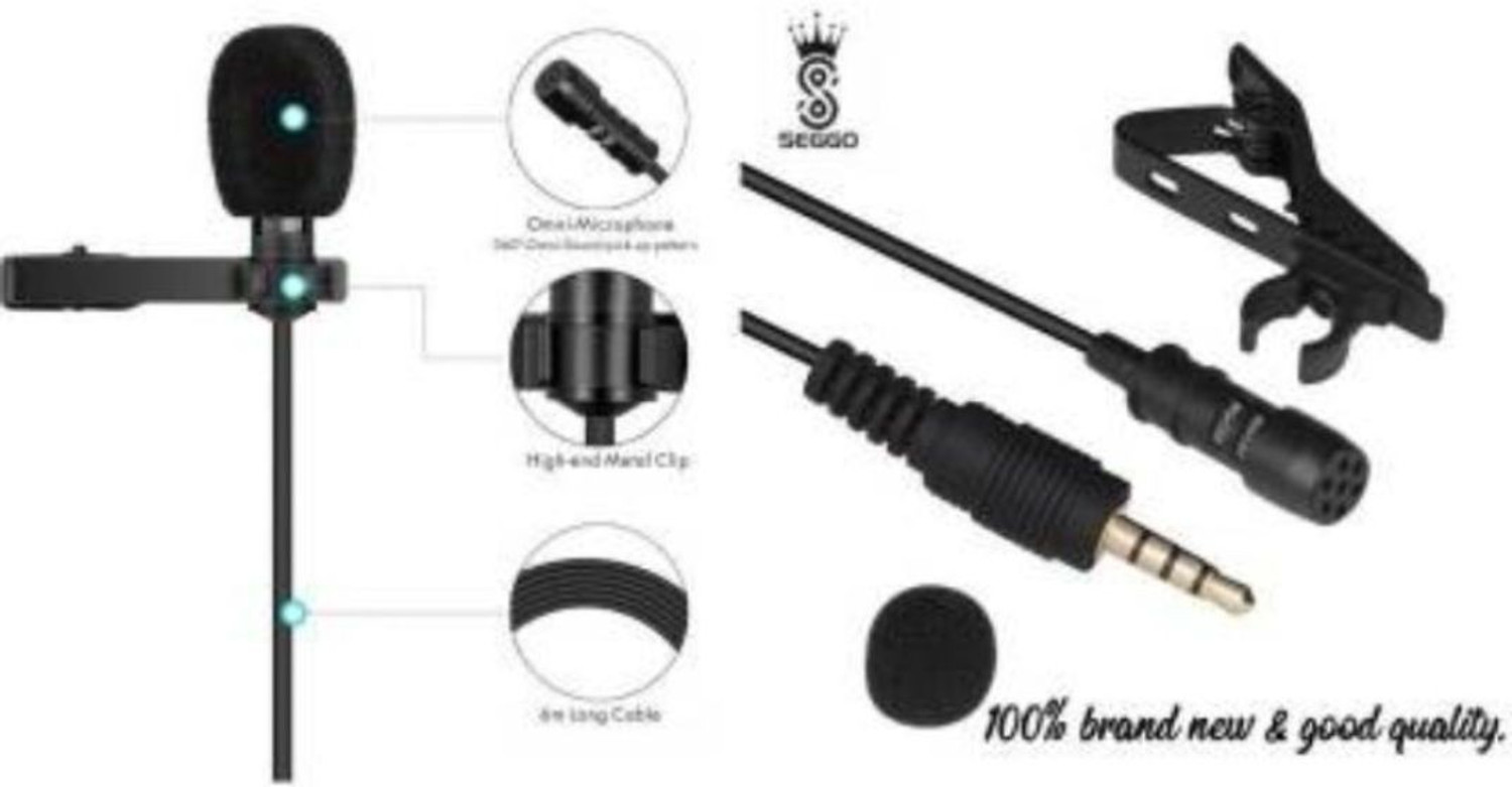 Image of gyzmofreakz Noise Cancellation Clip Collar Mic Condenser For Youtube Video Recording microphone