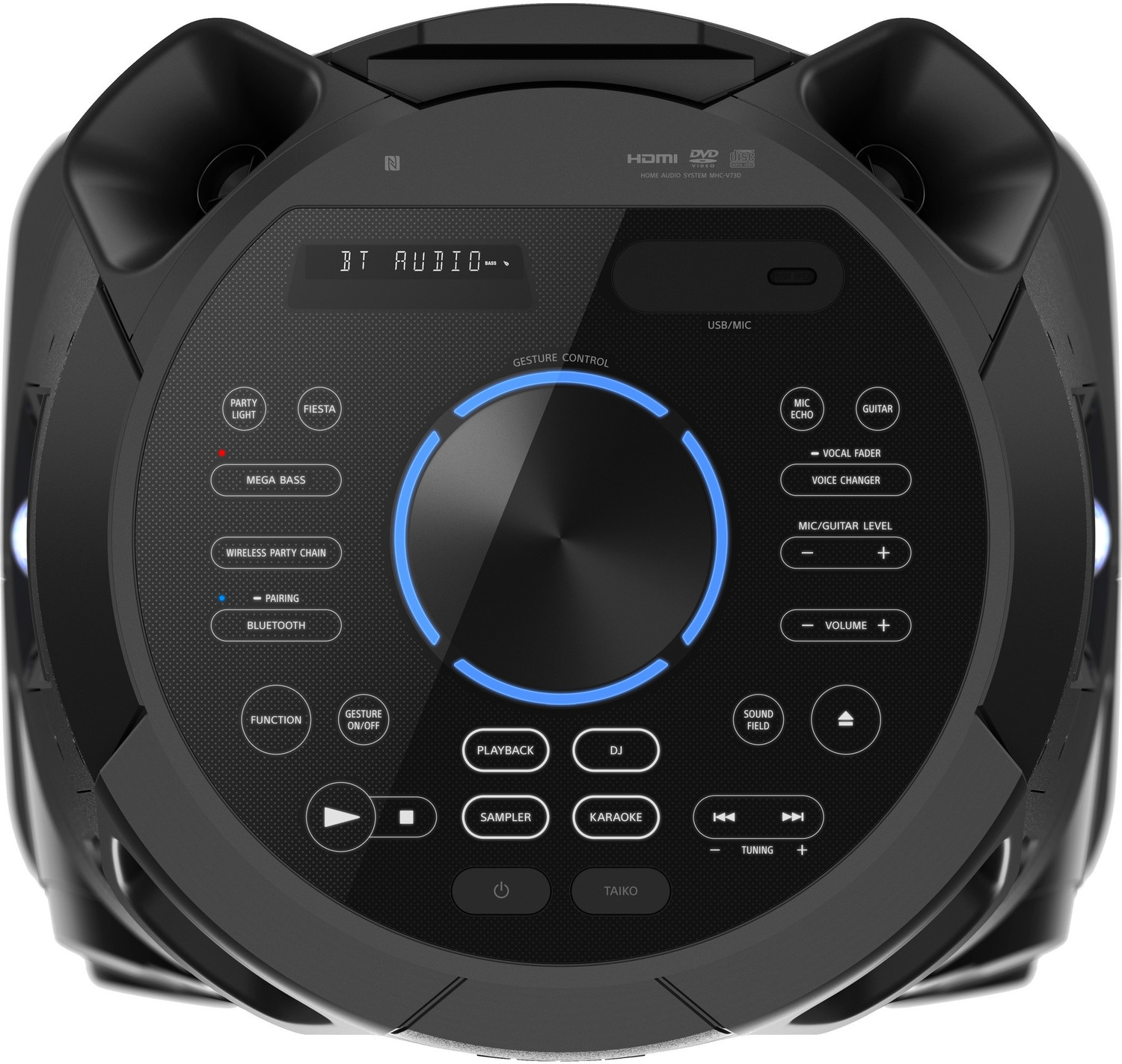 Image of SONY MHC-V73D Party Speaker with Bluetooth Connectivity, Karaoke, Gesture Control Bluetooth Tower Speaker