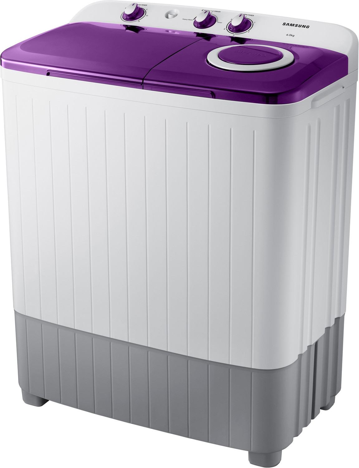 Image of Samsung 6 kg 5 star,Air Turbo Drying Semi Automatic Top Load Washing Machine White, Grey, Purple