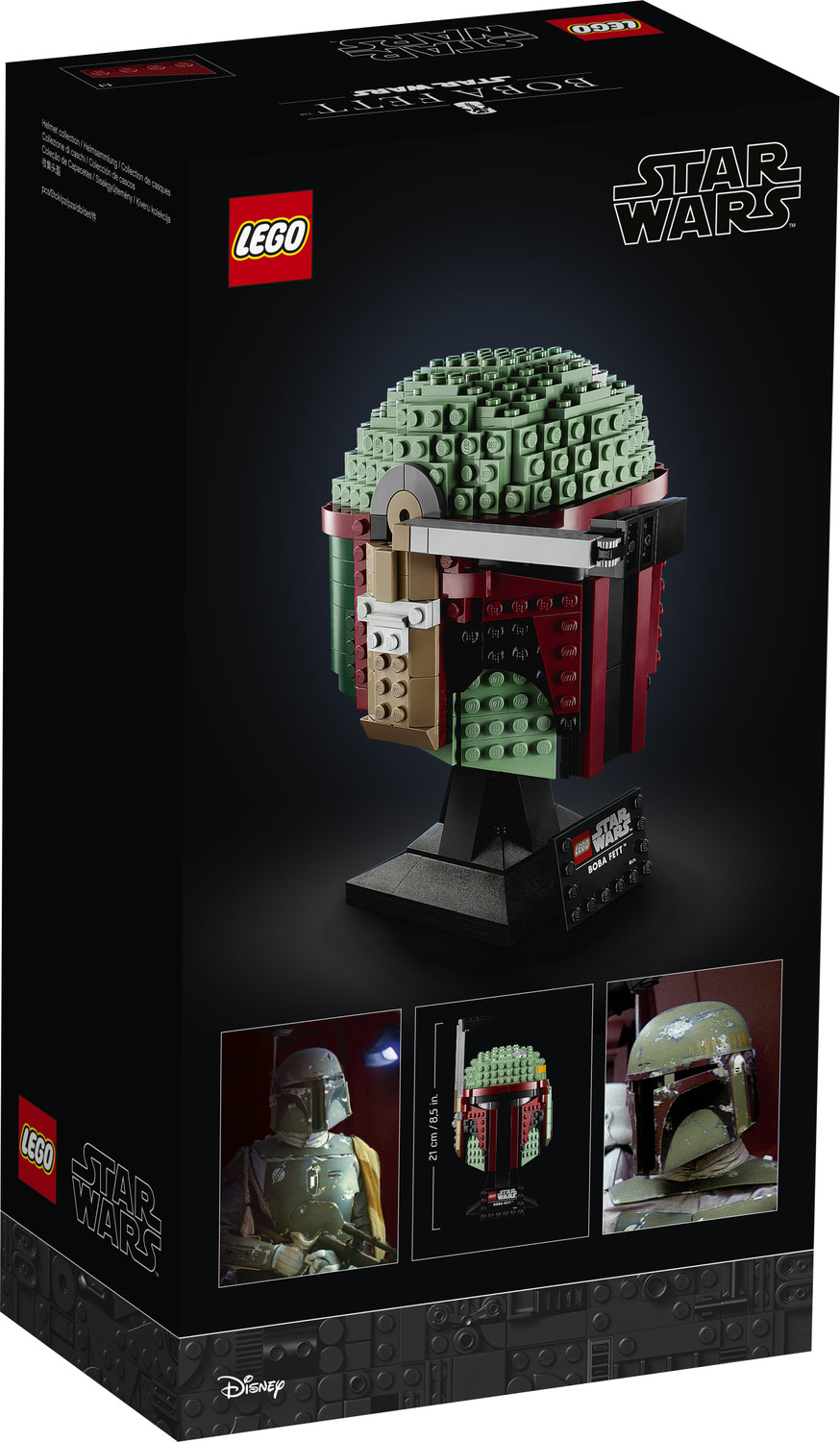 Image of LEGO Star Wars Boba Fett Helmet 75277 Collectible Building Kit (625 Pieces)