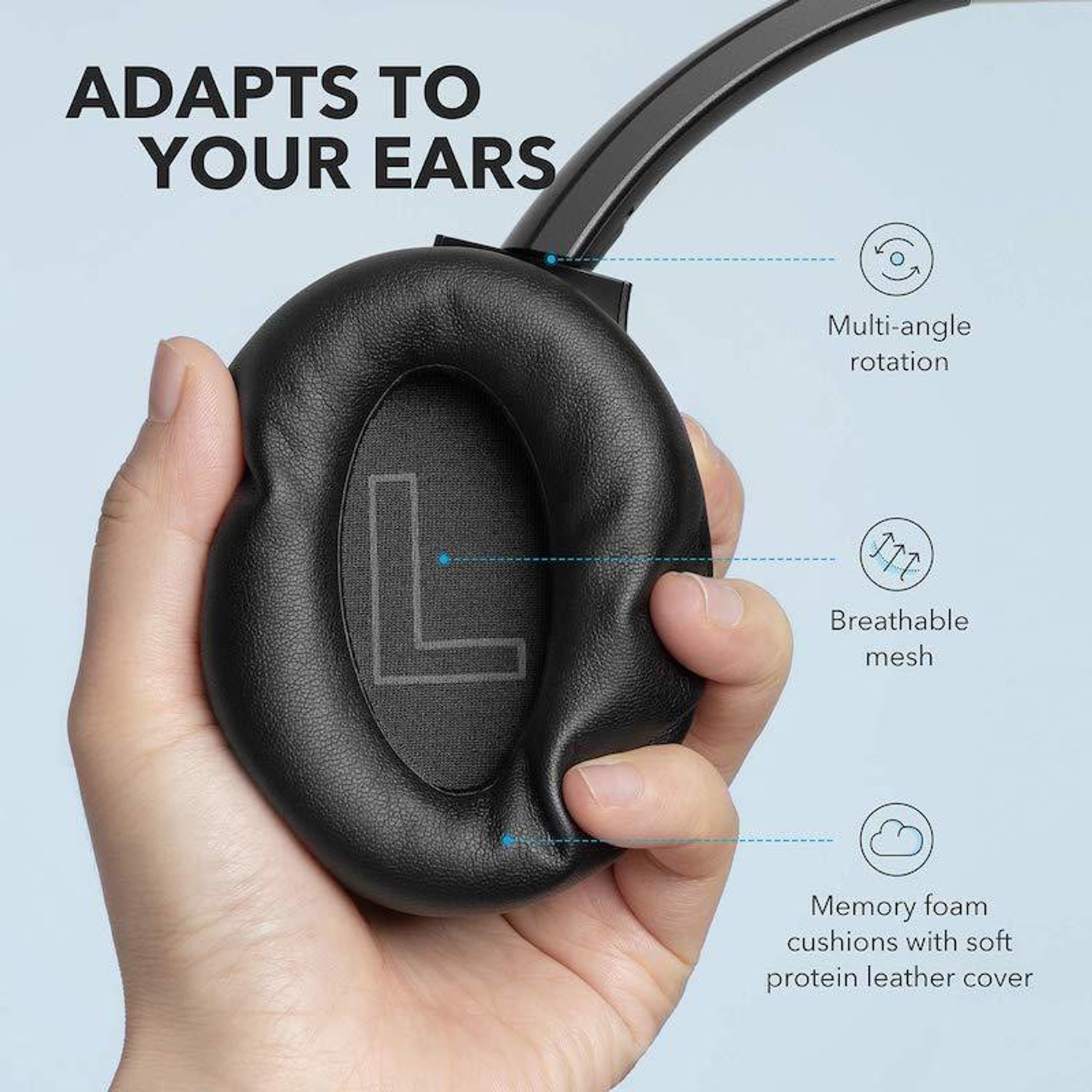 Image of Soundcore by Anker Life Q20 With Hybrid Active Noise Cancellation Enabled Bluetooth