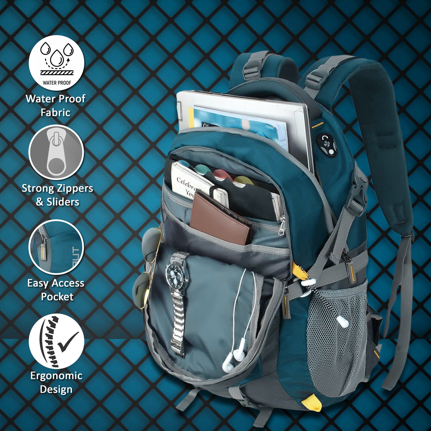 Image of METRONAUT Hammer Hi storage travel 40 L with rain cover 40 L Laptop Backpack