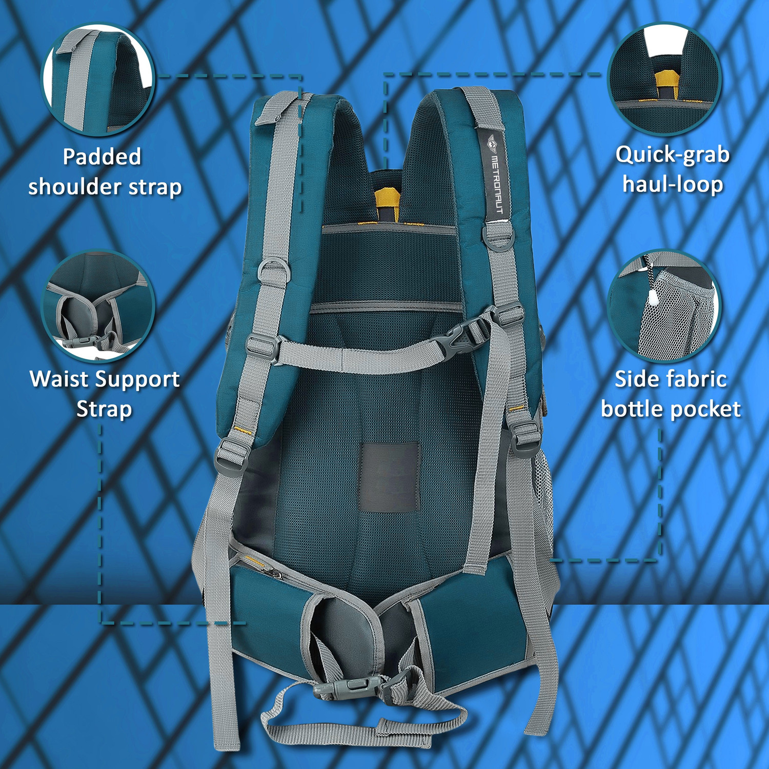 Image of METRONAUT Hammer Hi storage travel 40 L with rain cover 40 L Laptop Backpack