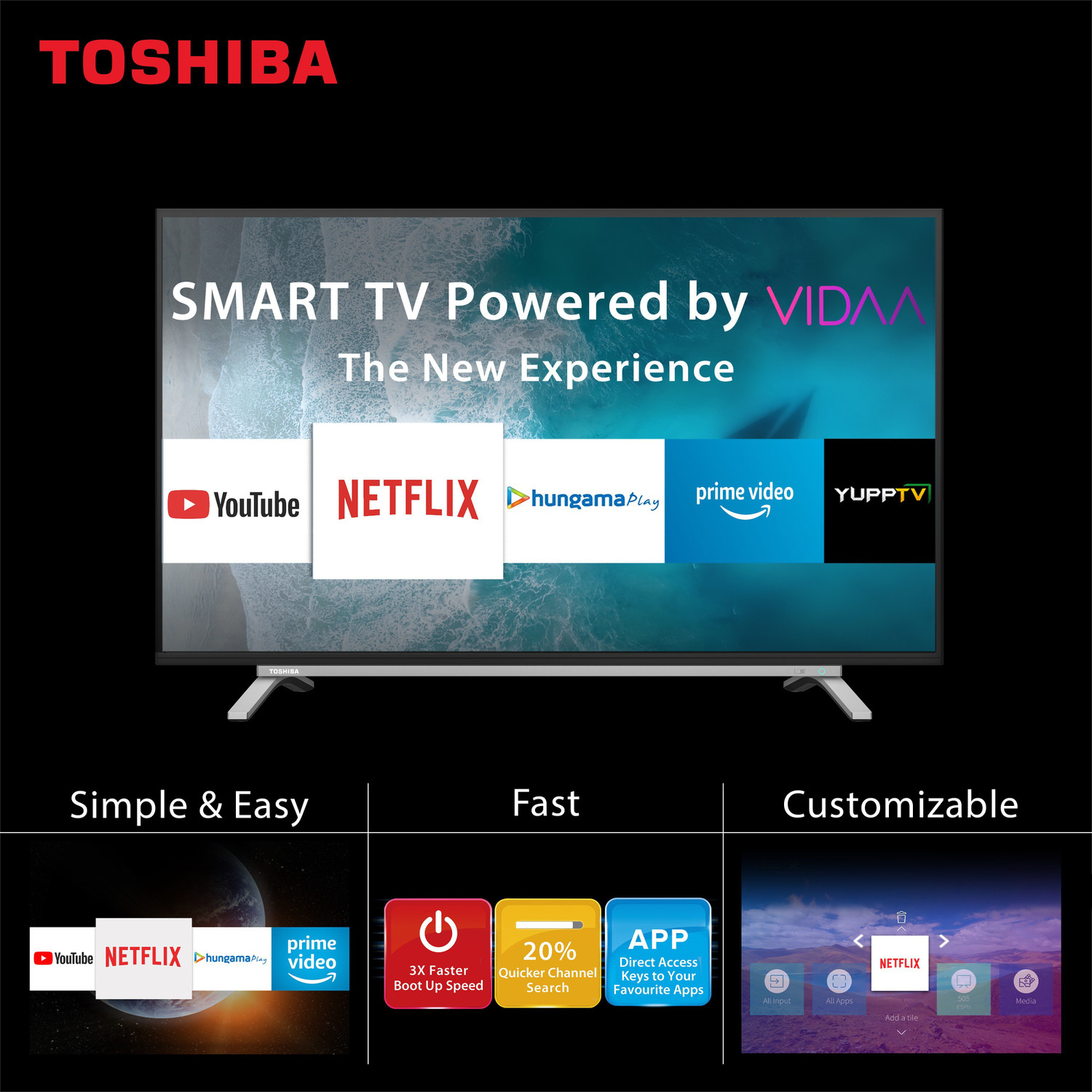 Image of TOSHIBA L50 Series 80 cm (32 inch) HD Ready LED Smart VIDAA TV with ADS Panel