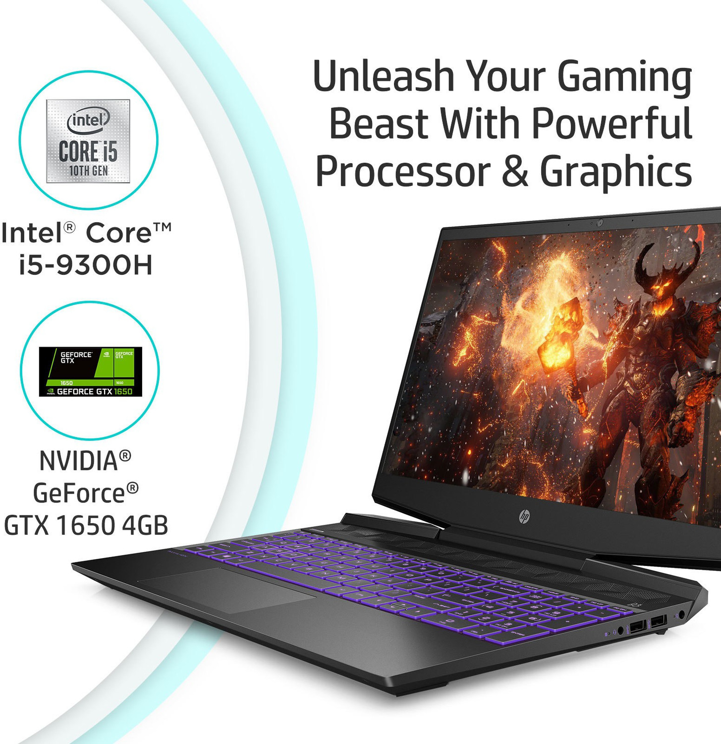 Image of HP Pavilion Gaming Intel Core i5 9th Gen 9300H - (8 GB /1 TB HDD /256 GB SSD /Windows 10 Home /4 GB Graphics /NVIDIA GeForce GTX 1650 /144 Hz) 15-dk0272TX Gaming Laptop