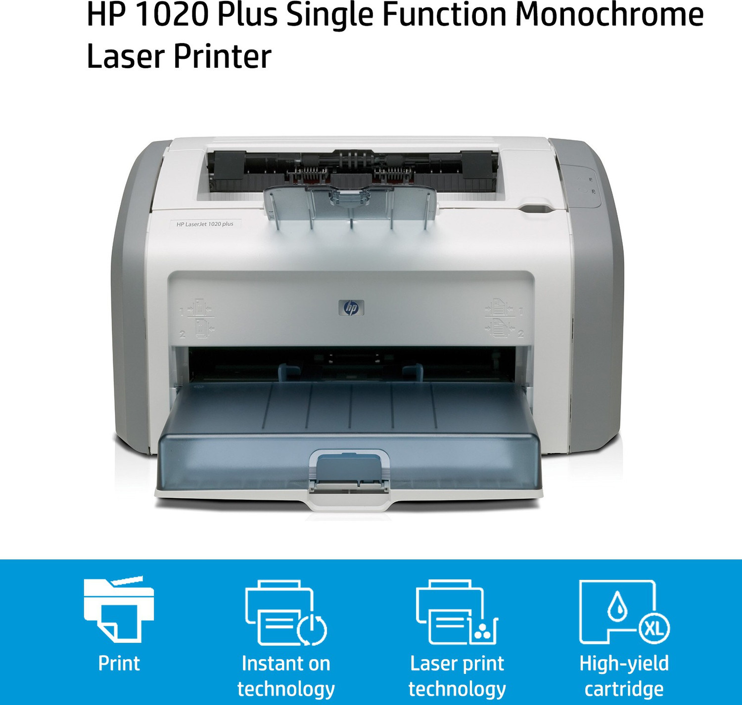 Image of HP LaserJet 1020 Plus Single Function Monochrome Laser Printer