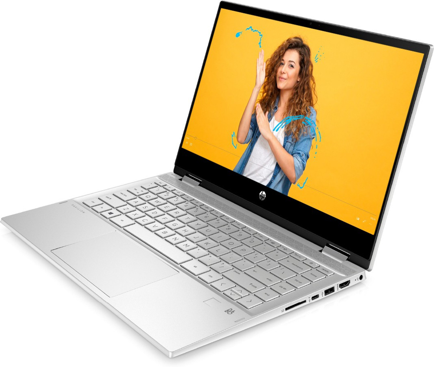 Image of HP Pavilion x360 Intel Core i5 10th Gen 1035G1 - (8 GB /512 GB SSD /Windows 10 Home) 14-dw0069TU 2 in 1 Laptop with inbuilt 4G LTE