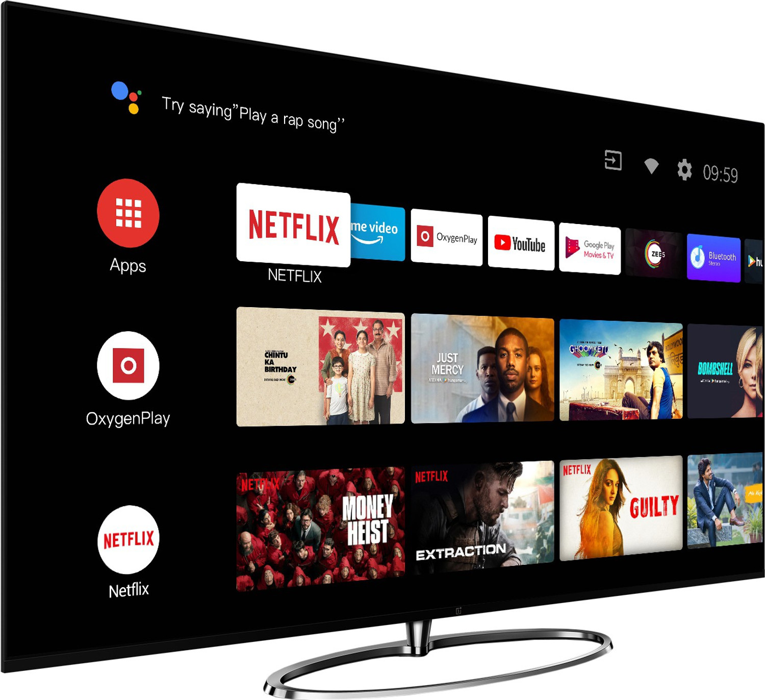 Image of OnePlus Q1 Series 138.8 cm (55 inch) QLED Ultra HD (4K) Smart Android TV