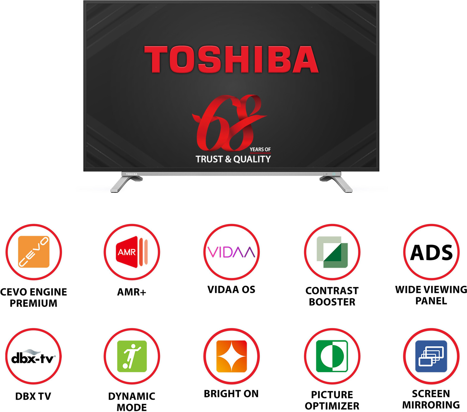 Image of TOSHIBA L50 Series 80 cm (32 inch) HD Ready LED Smart VIDAA TV with ADS Panel