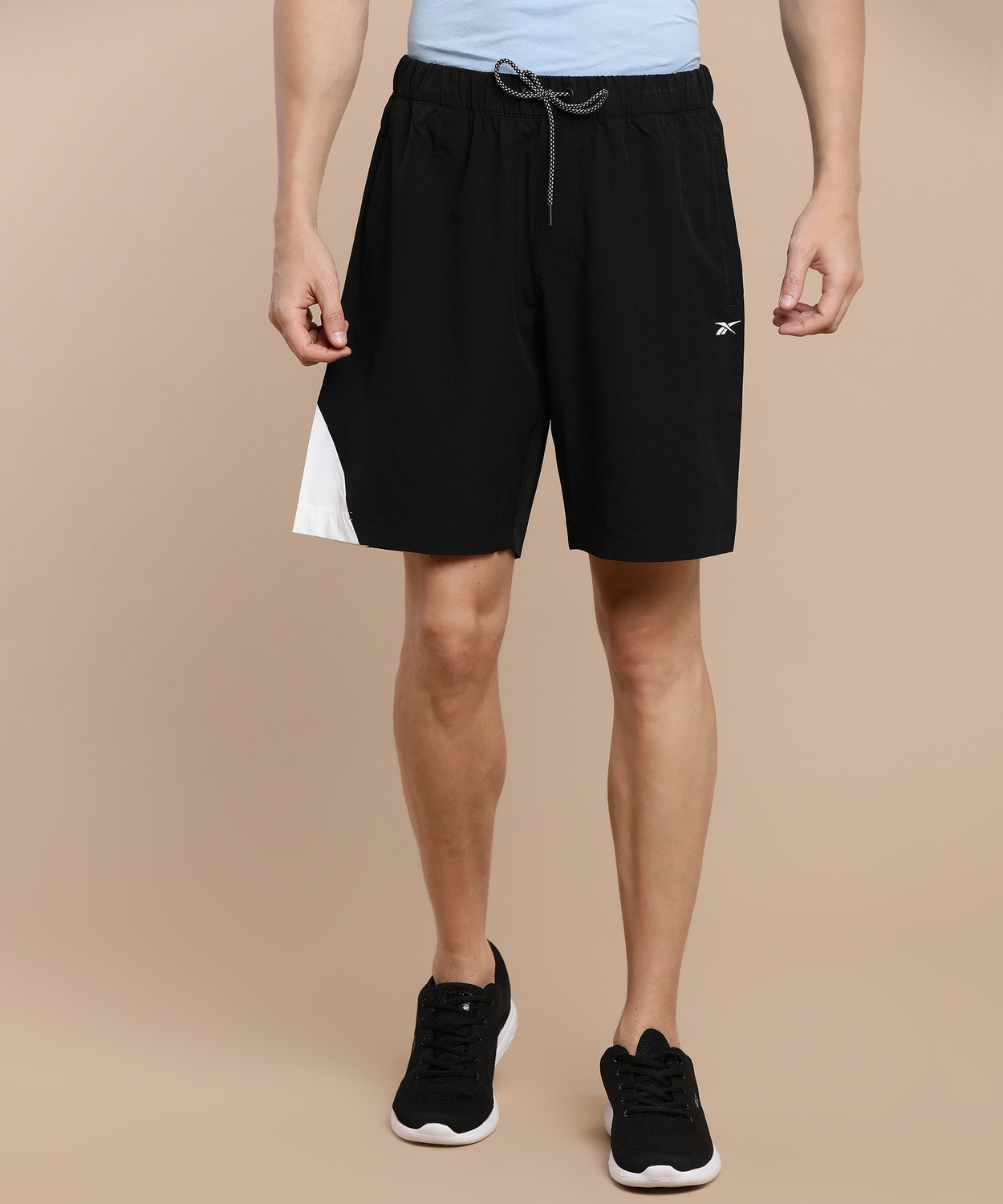 REEBOK Solid Men Black Sports Shorts Price History