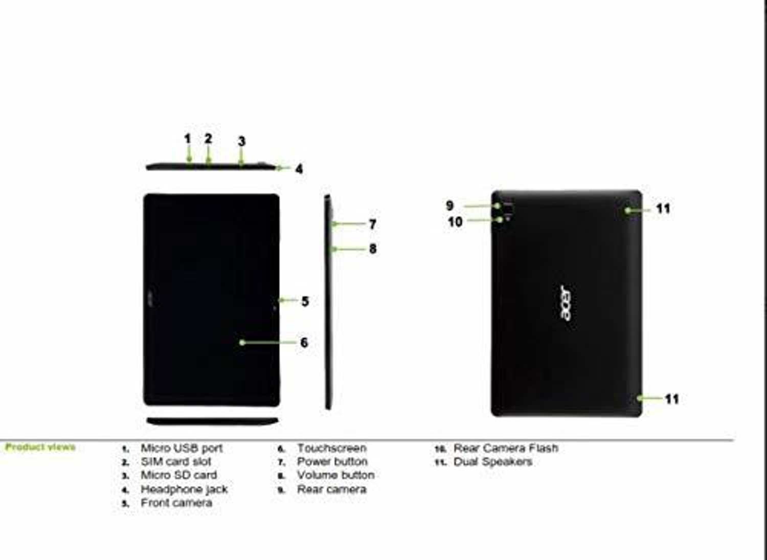 Image of Acer ONE 10 T4-129L 3 GB RAM 32 GB ROM 10 inch with 4G MediaTek MT8765 Cortex A53, 1.28 GHz Tablet (Black)