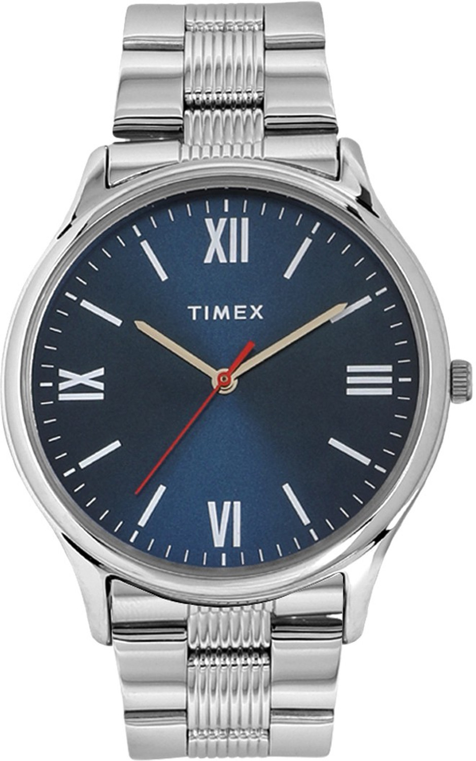 Image of TIMEX Round 33mm Silver Dial Analog Watch - For Men