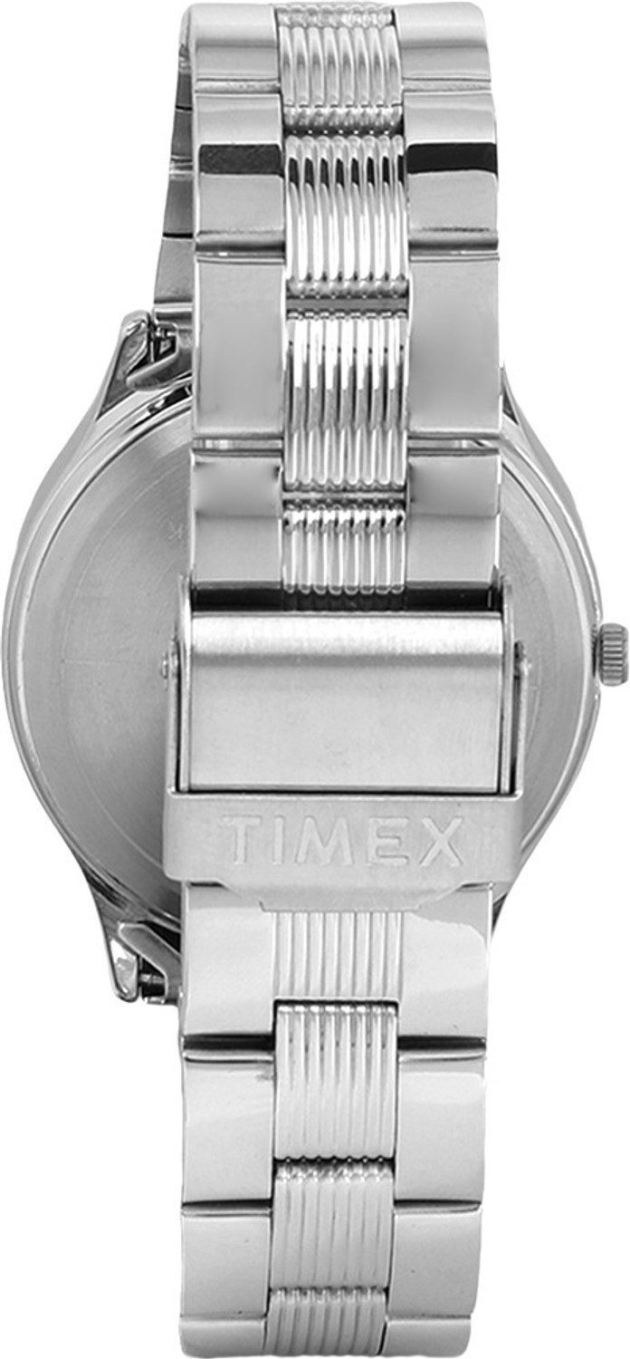 Image of TIMEX Round 33mm Silver Dial Analog Watch - For Men
