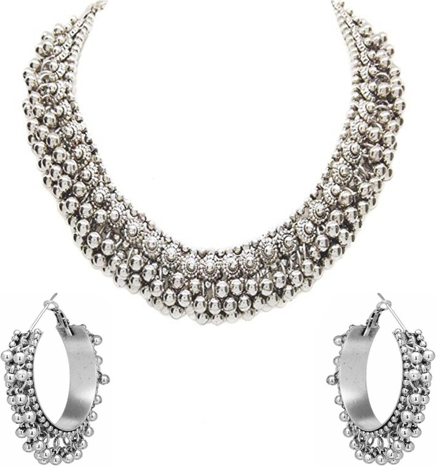 Foxy Trend Alloy Silver Silver Jewellery Set
