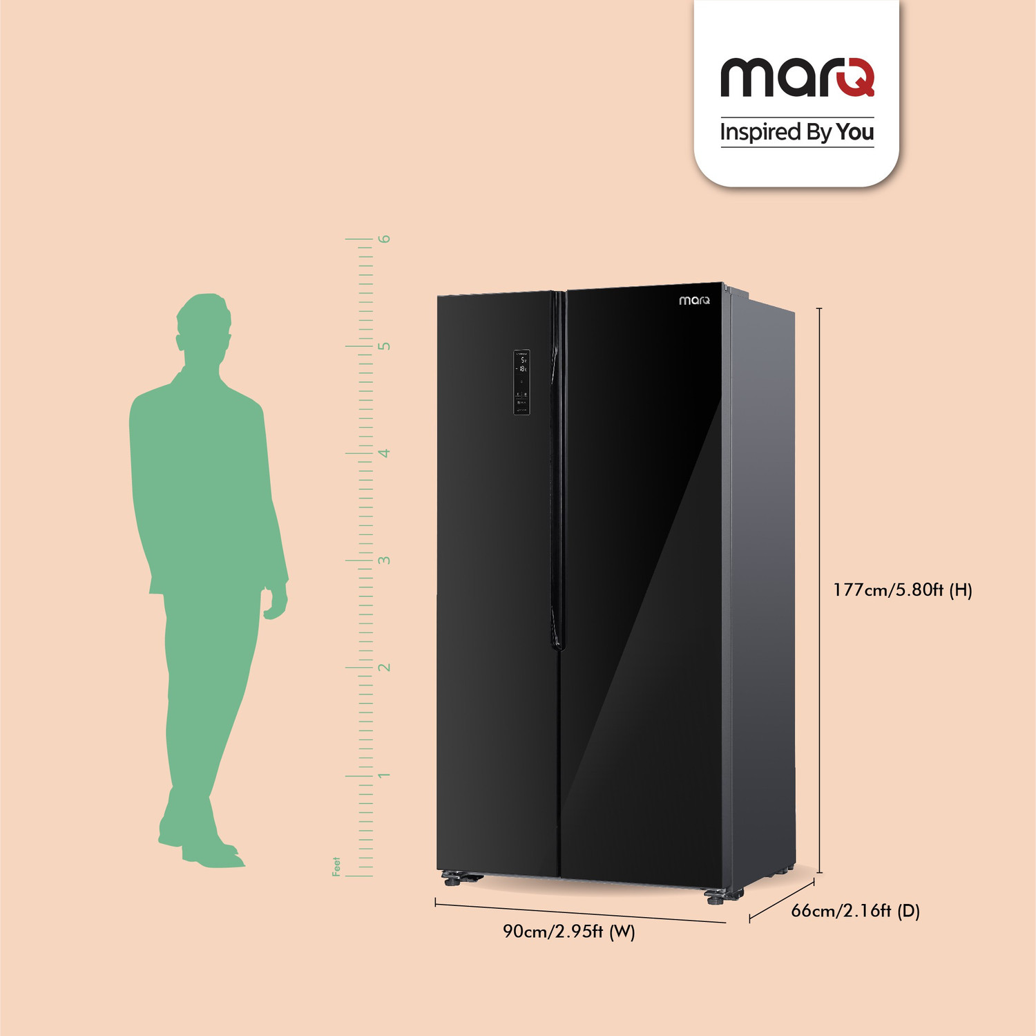 Image of MarQ by Flipkart 563 L Frost Free Side by Side Refrigerator