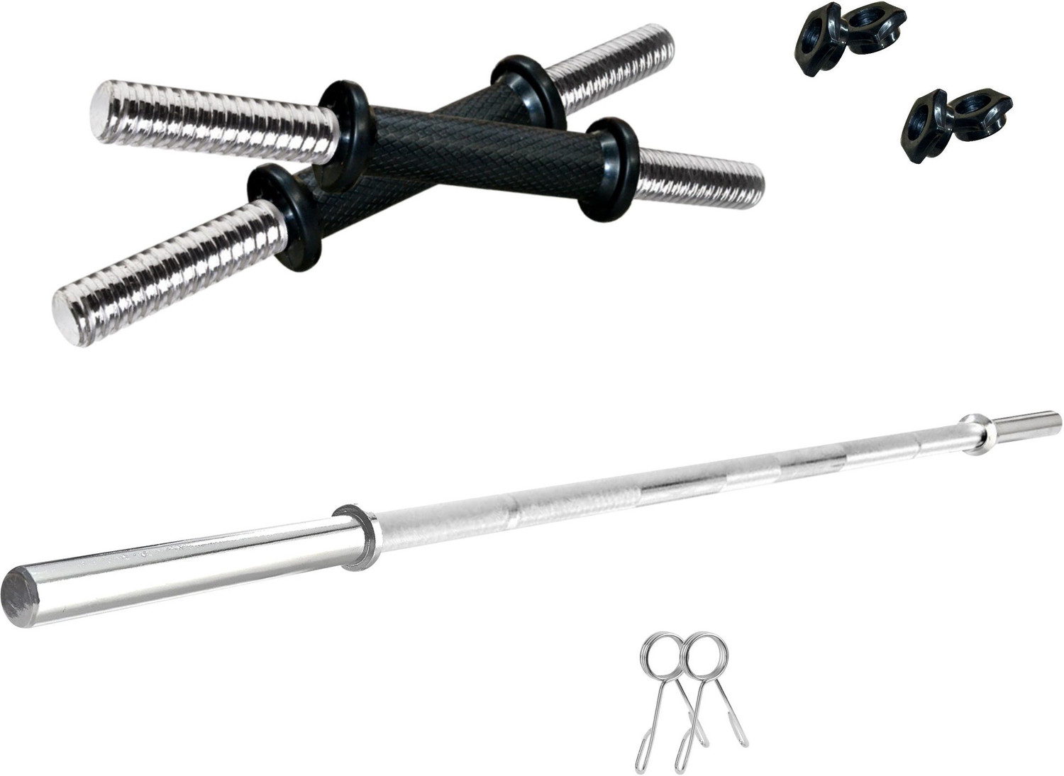 KRX 30 kg PVC 30 Kg with One 4 Ft Plain Rod and One Pair Dumbbell