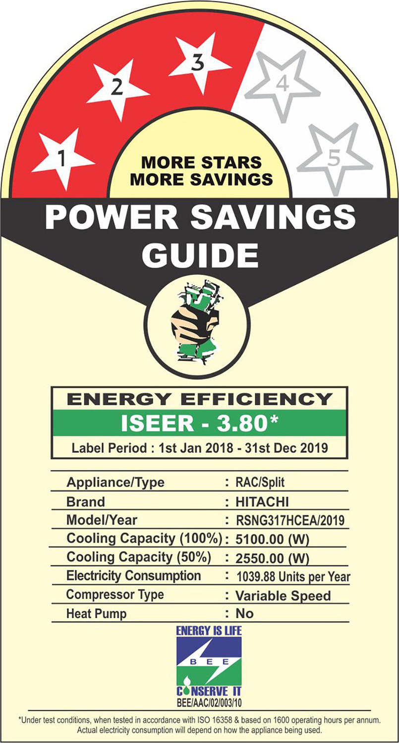 Image of Hitachi 2019 Model 1.5 Ton 3 Star Split Inverter AC