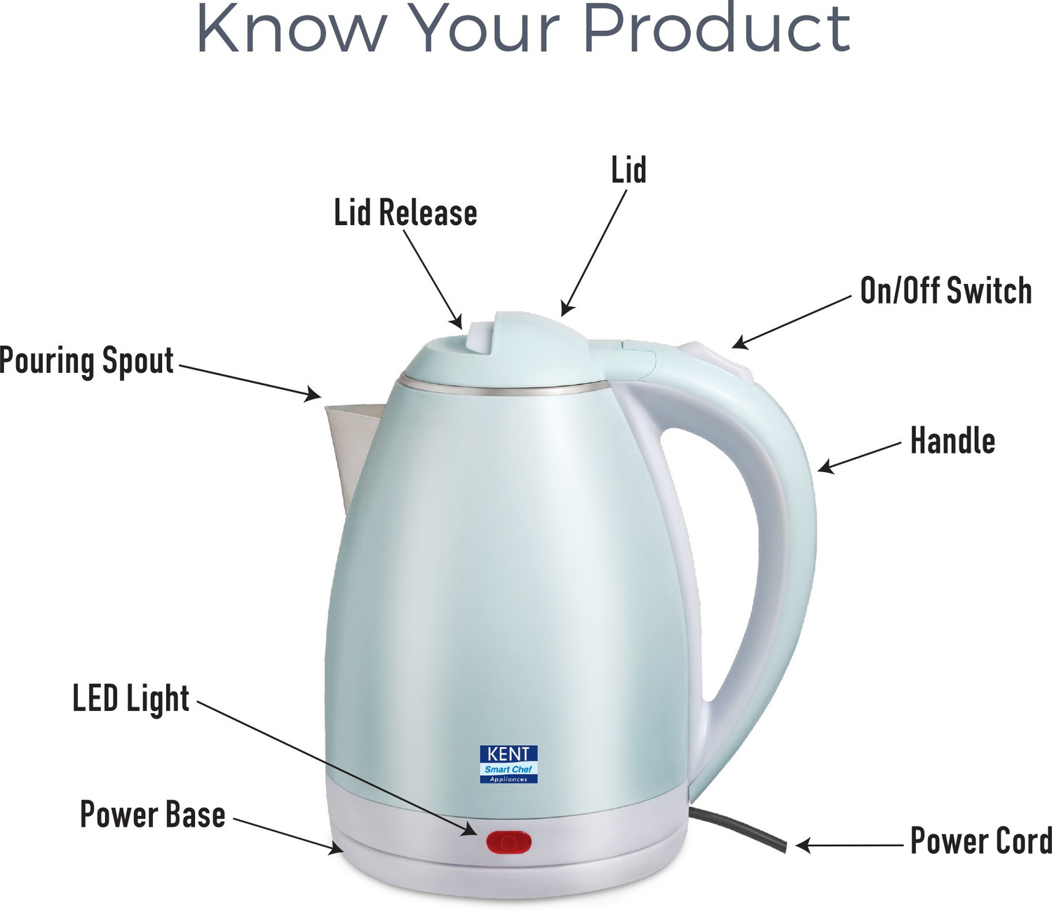 Image of KENT Amaze Stainless Steel Electric Kettle