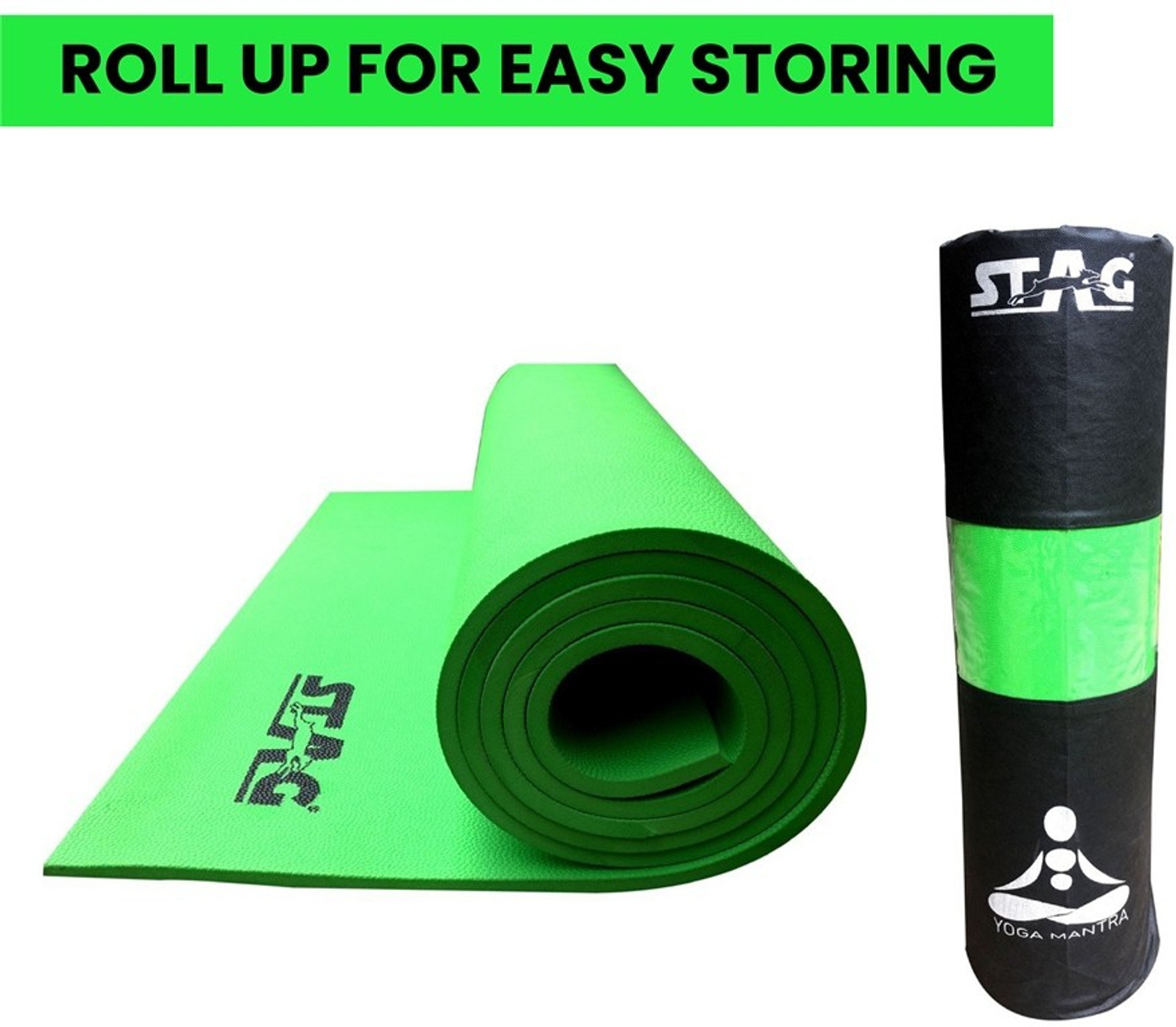 STAG Yoga Mantra ASANA Green 8 mm Yoga Mat Price History