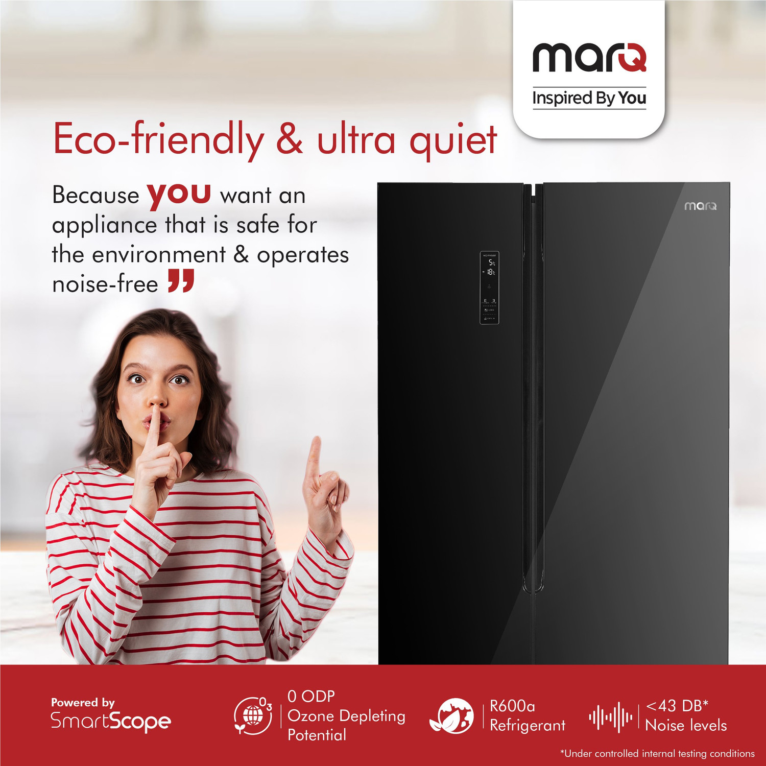 Image of MarQ by Flipkart 563 L Frost Free Side by Side Refrigerator