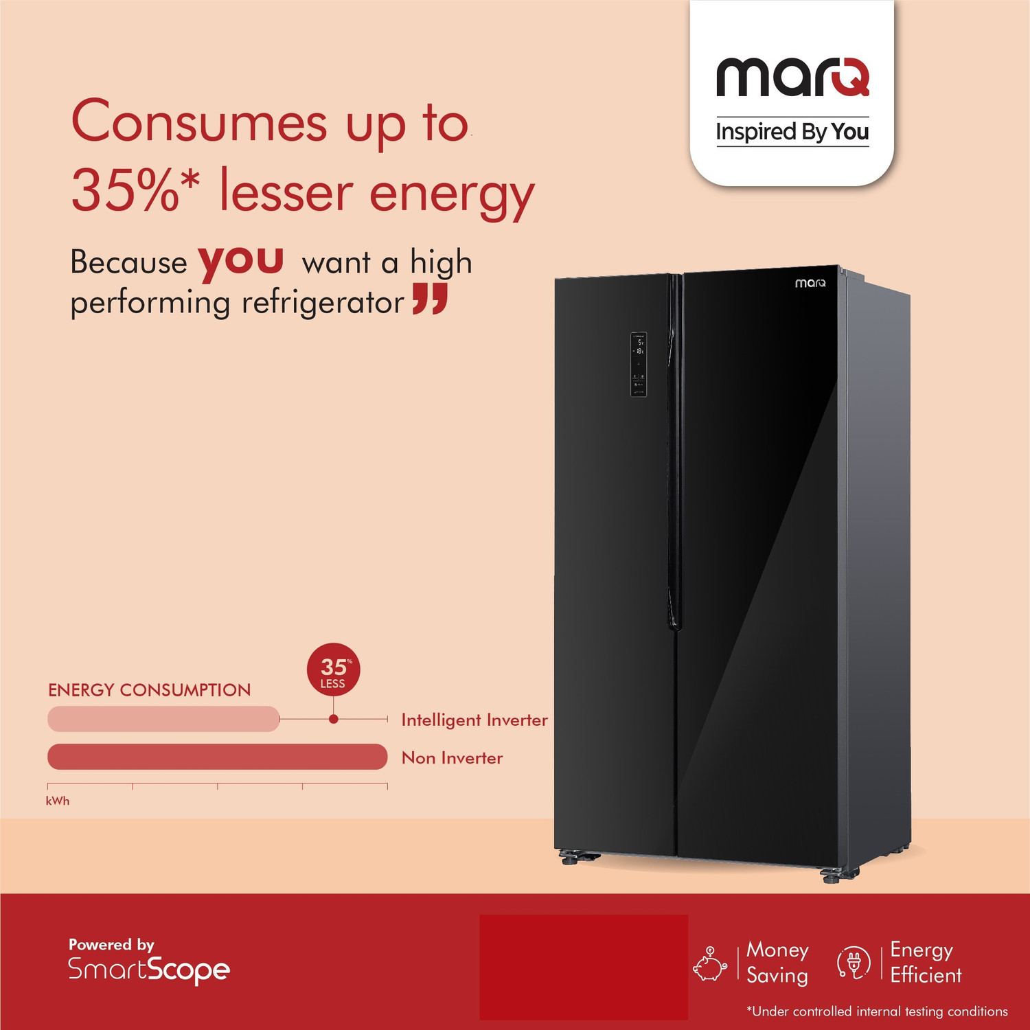 Image of MarQ by Flipkart 563 L Frost Free Side by Side Refrigerator