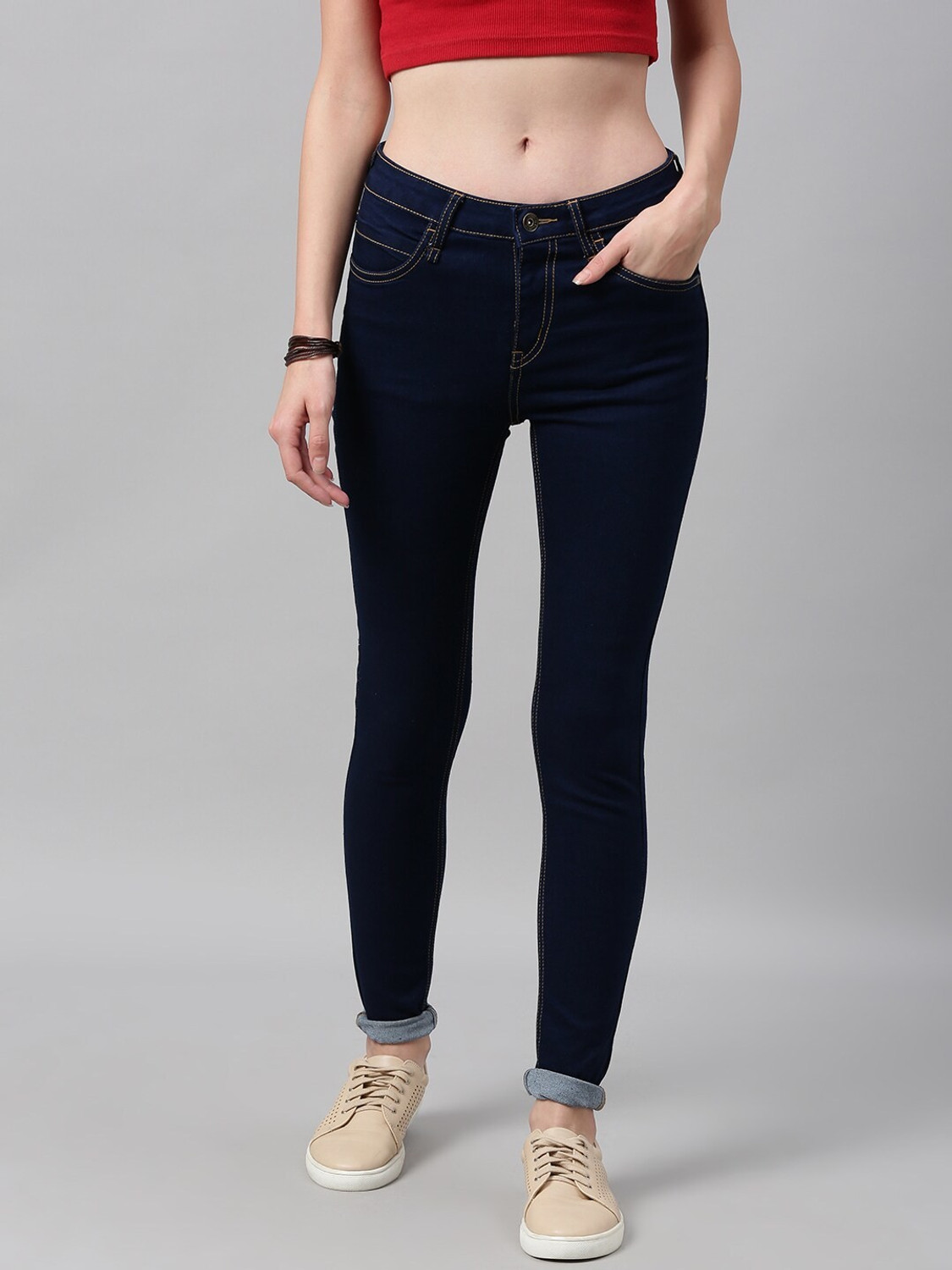 Roadster Skinny Women Blue Jeans Price History