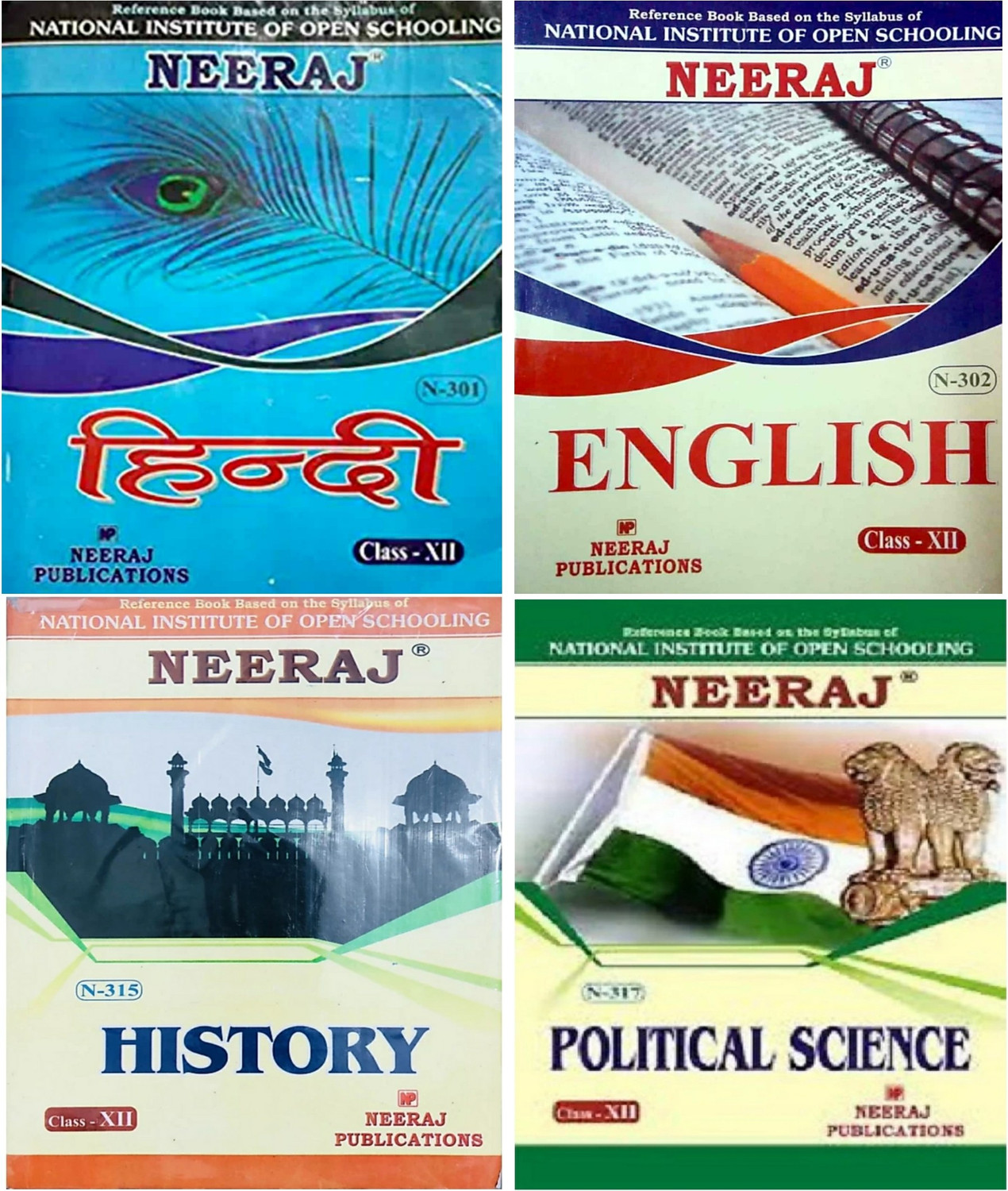 Image of NEERAJ NIOS Class 12th Book (Arts Side) Hindi(301), English(302), History(315) Political Science(317) English Medium Set Of 4 Books NIOS (Open School) Class - 12 (Neeraj Publcation) (Paperback, RAKESH KUMAR)