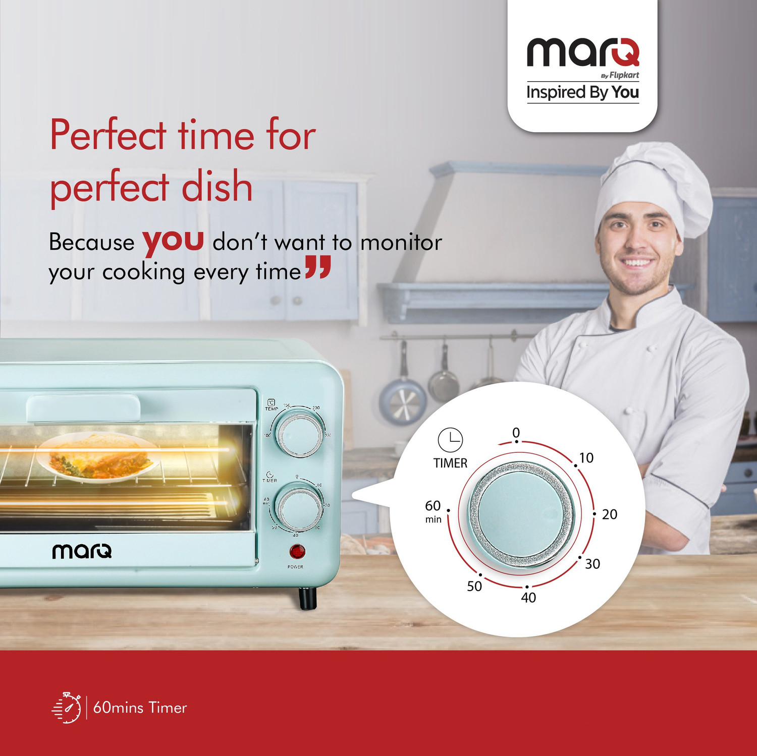 MarQ by Flipkart 11Litre 11AOTMQBU Oven Toaster Grill (OTG) with Bake