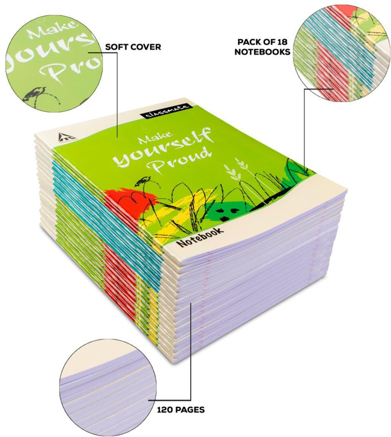 Image of Classmate Notebook Regular Notebook Single Line 120 Pages