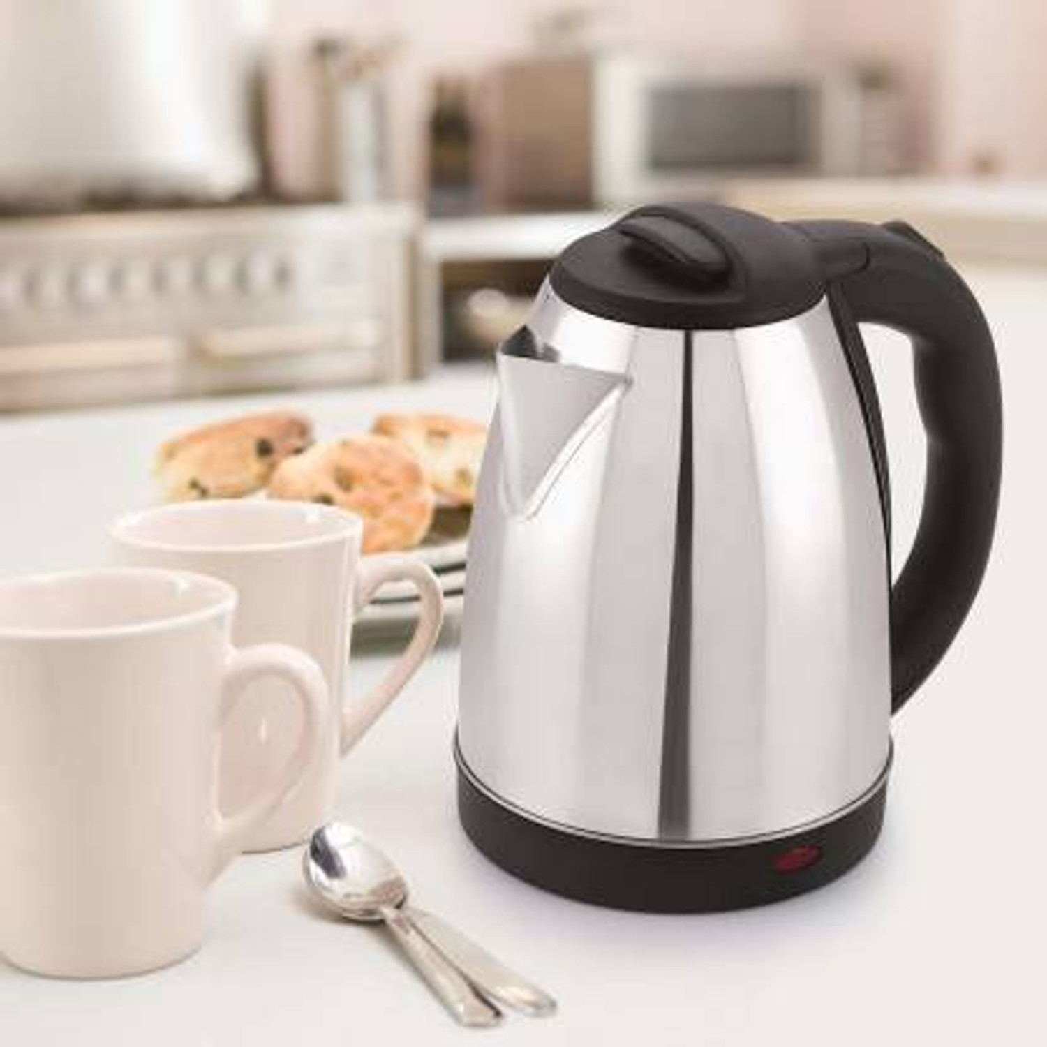 Image of OURASI Stainless Steel Electric Kettle | Auto Shut Off Multipurpose | Extra Large Cattle Electric with Handle Hot Water Tea Coffee Maker Water Boiler, Boiling Milk (2 Litre) Electric Kettle