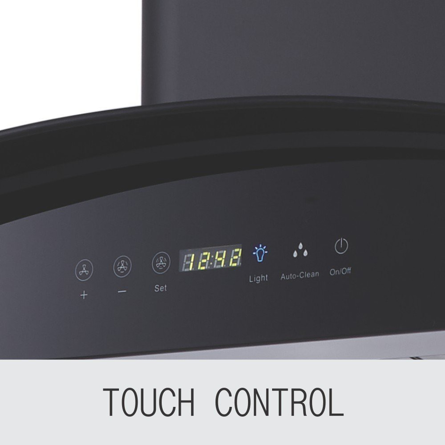 Image of Elica WD HAC TOUCH BF 60 Auto Clean Wall Mounted Black 1200 CMH Chimney