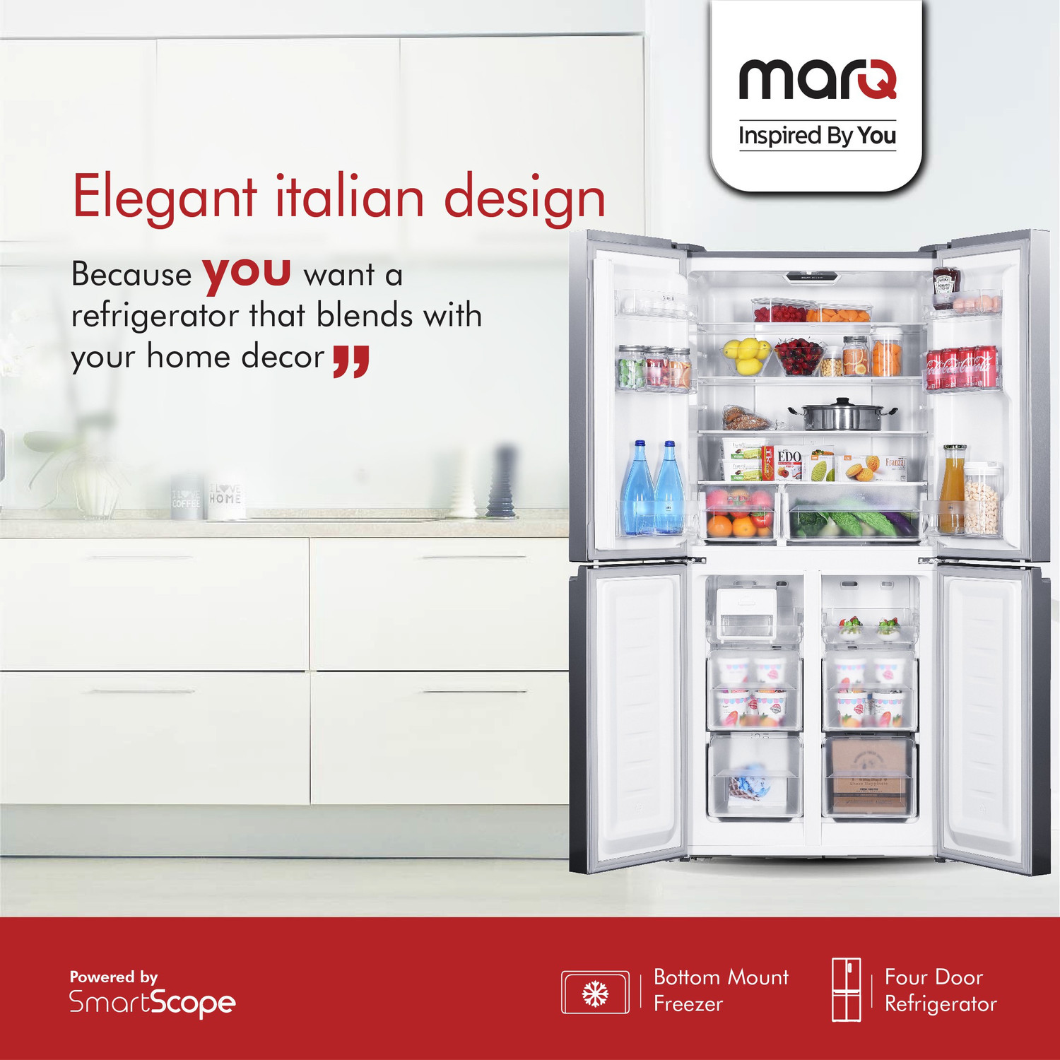 Image of MarQ by Flipkart 472 L Frost Free Multi-Door Refrigerator