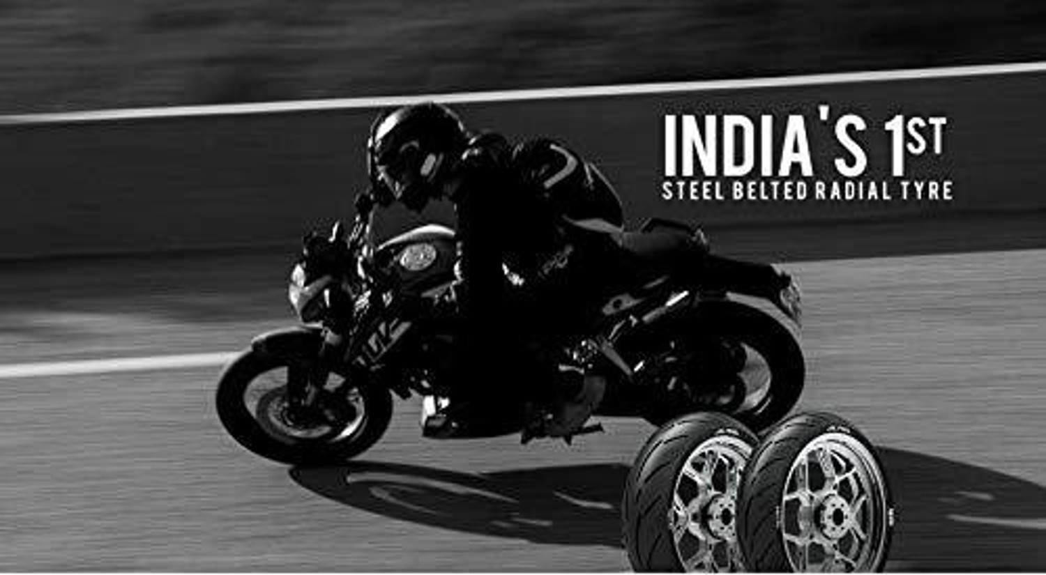 Image of Apollo ALPHA S1 110 /80 R17 57H Steel Belted Radial Tubeless Rear Tyre Rear Two Wheeler Tyre