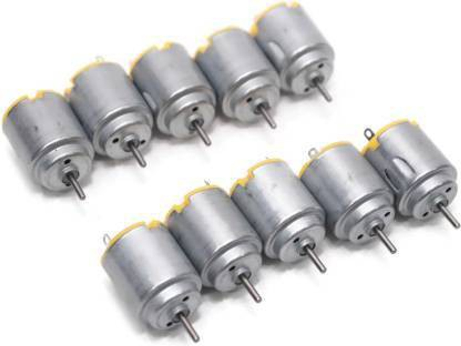 Stookin DC Motor Mini Electric Motor Carbon Brush High Speed Torque Electric Toy Cars Engine Motor Kit, for DIY Fan Toys Cars Models- PACK OF 10 Power Supply Electronic Hobby Kit