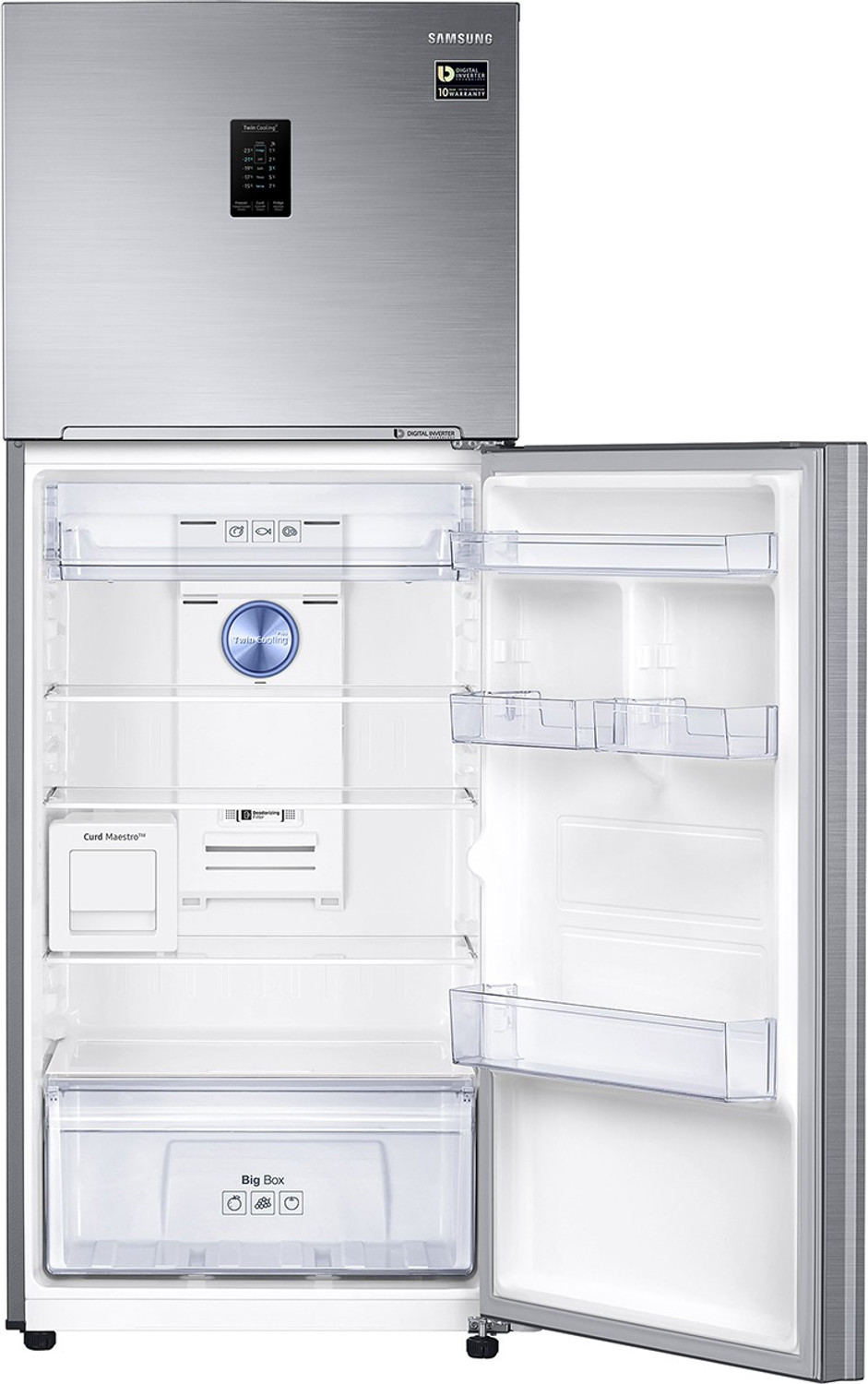 Image of Samsung 386 L Frost Free Double Door 2 Star Convertible Refrigerator with Curd Maestro