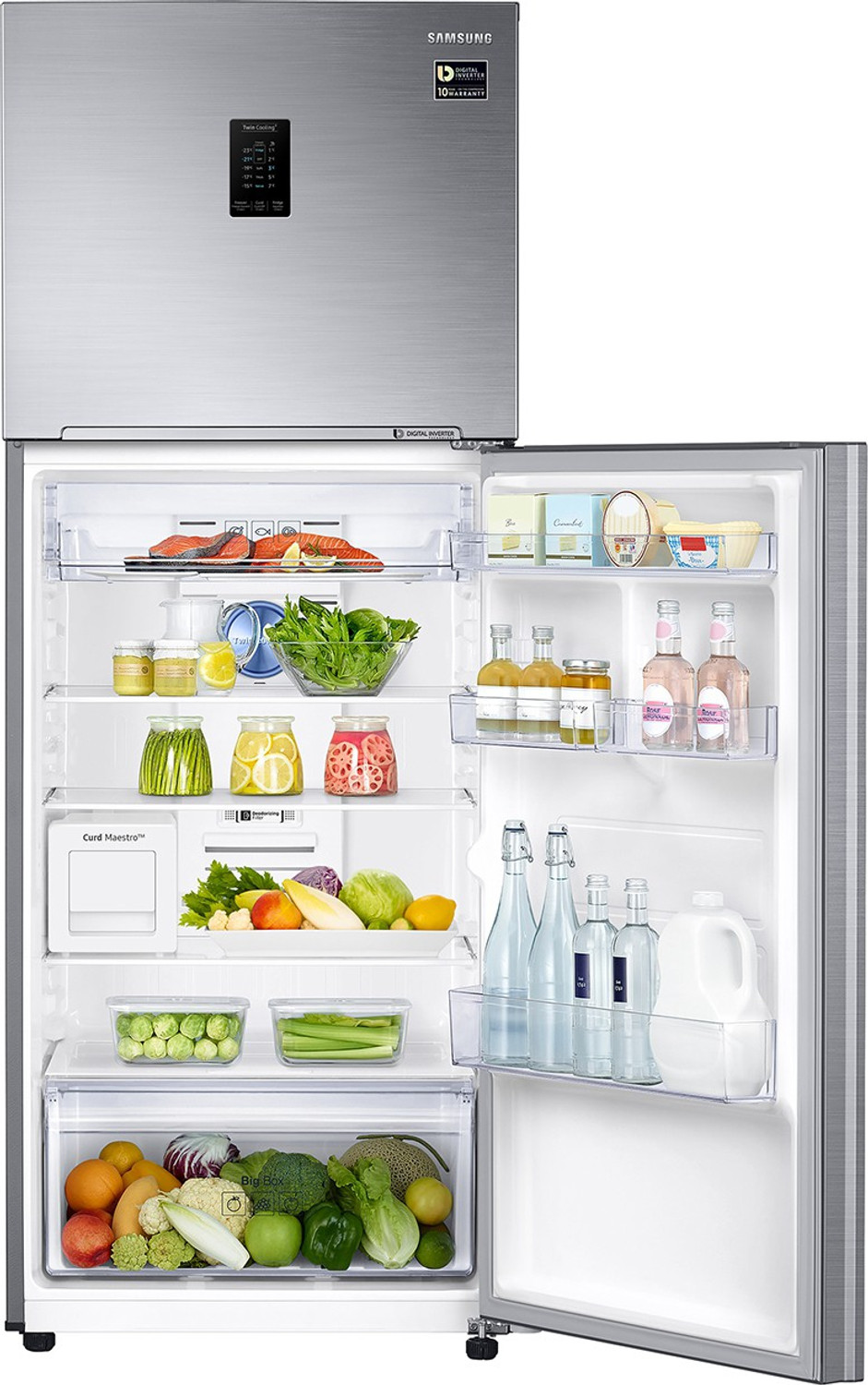 Image of Samsung 386 L Frost Free Double Door 2 Star Convertible Refrigerator with Curd Maestro