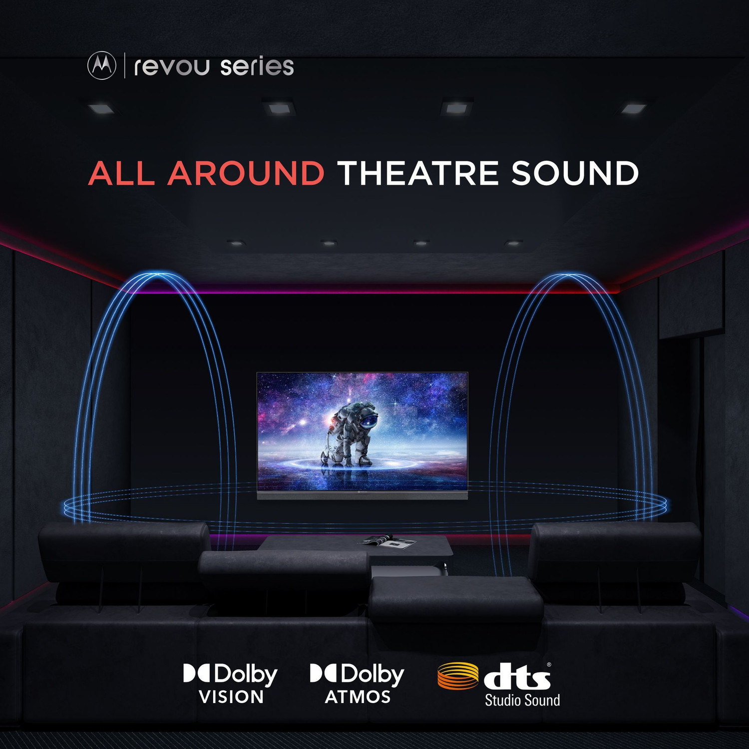 Image of MOTOROLA Revou 108 cm (43 inch) Ultra HD (4K) LED Smart Android TV with Dolby Atmos and Dolby Vision