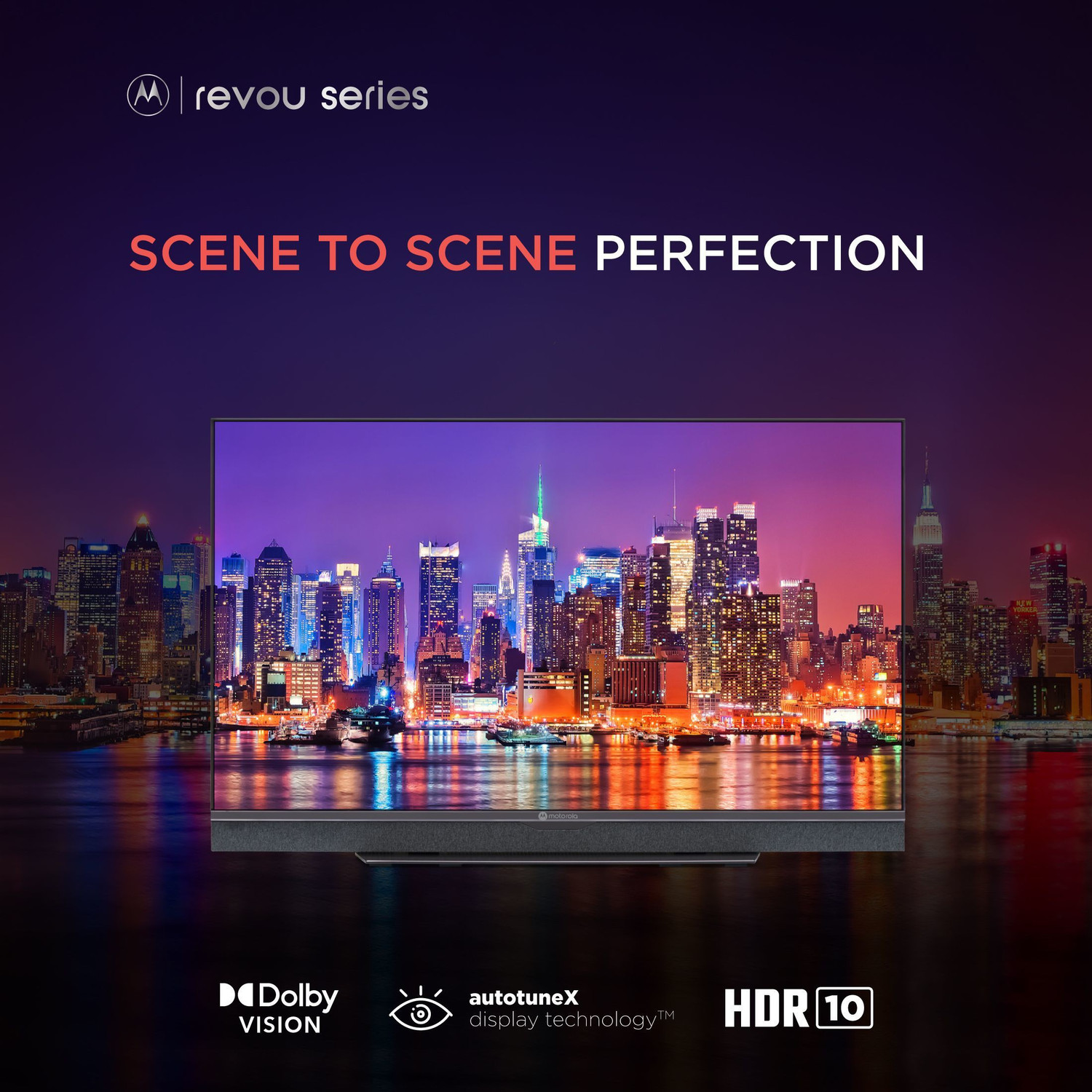 Image of MOTOROLA Revou 108 cm (43 inch) Ultra HD (4K) LED Smart Android TV with Dolby Atmos and Dolby Vision