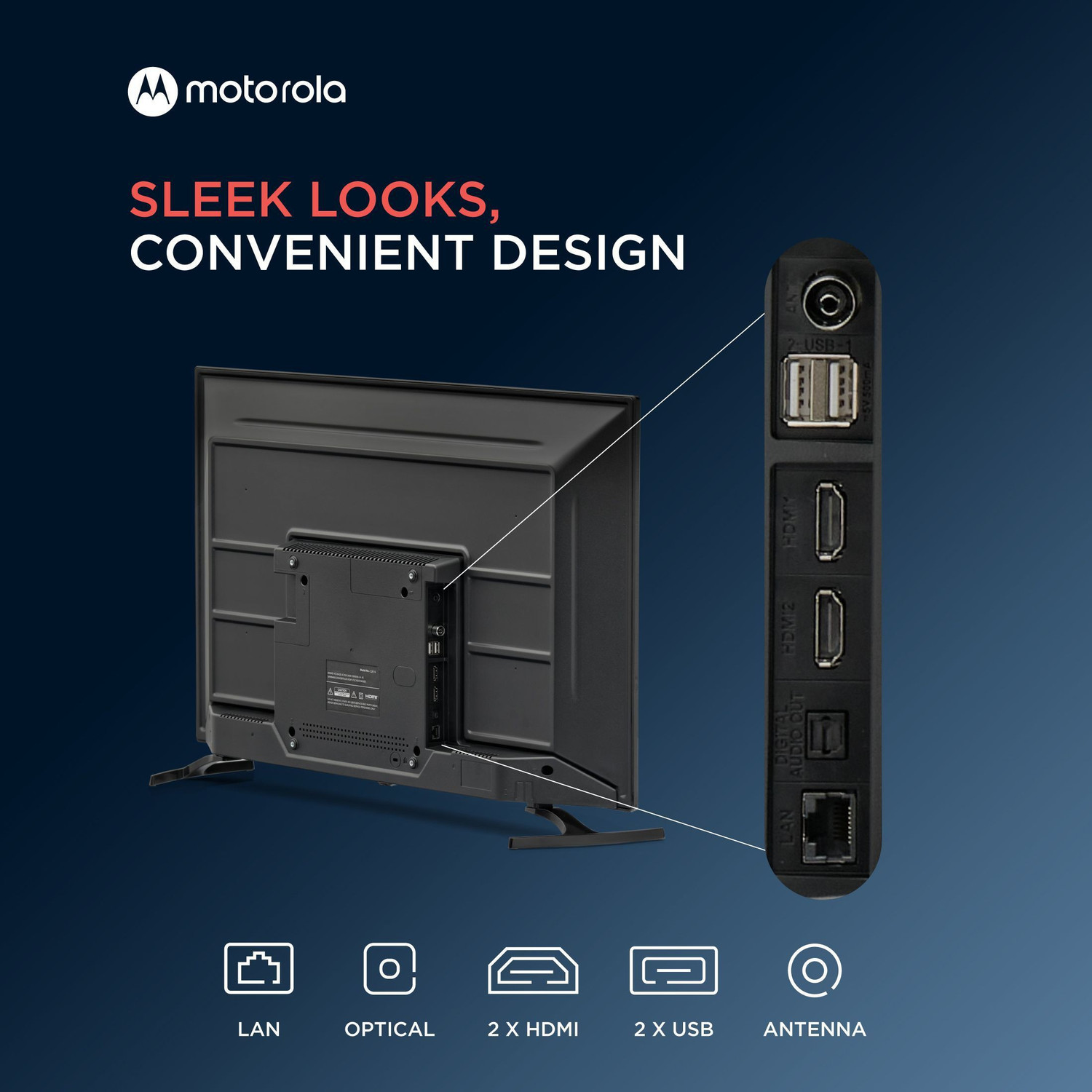 Image of MOTOROLA ZX2 80 cm (32 inch) HD Ready LED Smart Android TV with Dolby Atmos and Dolby Vision