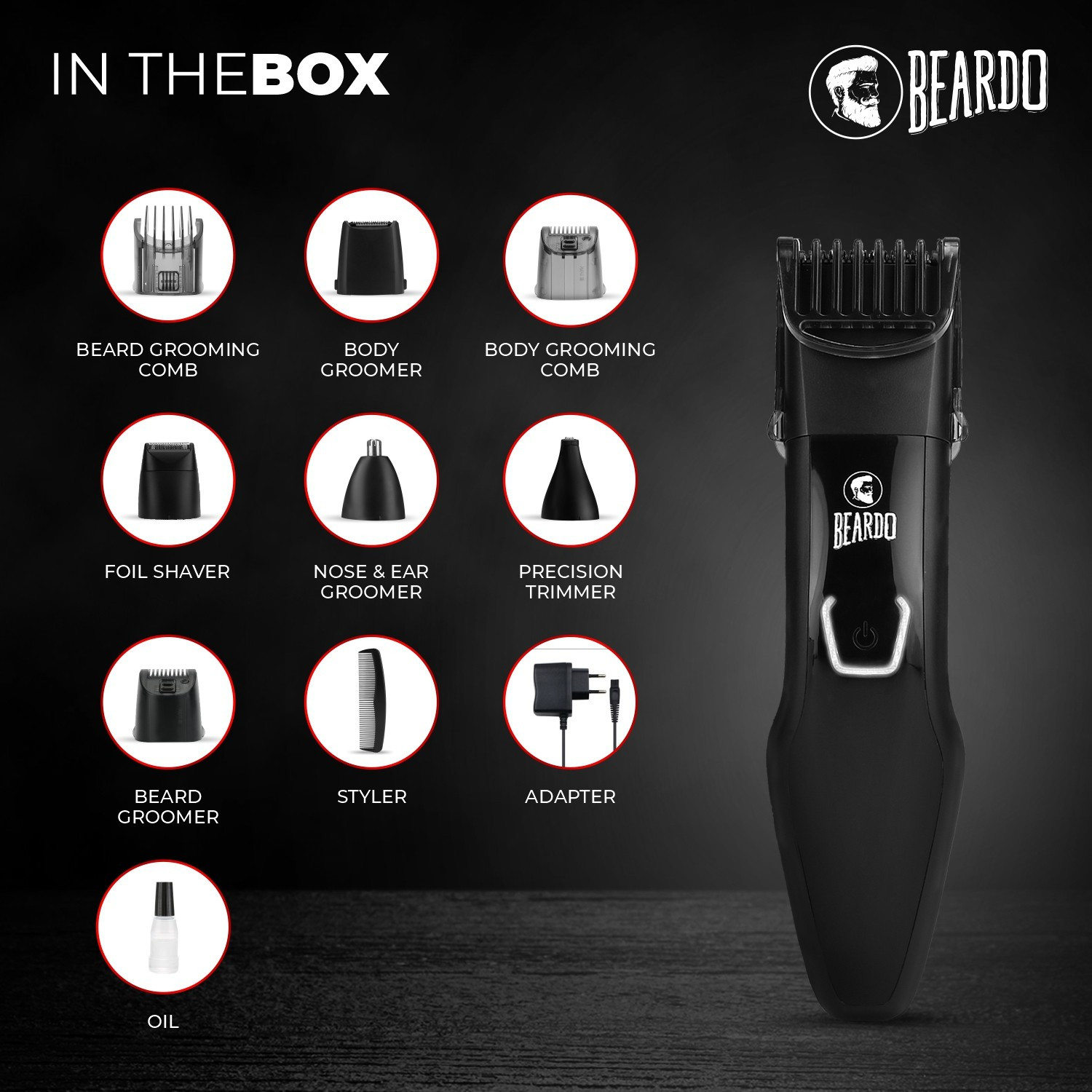 Image of Beardo PR3058 /59 Runtime: 45 min Multi Purpose Trimmer for Men