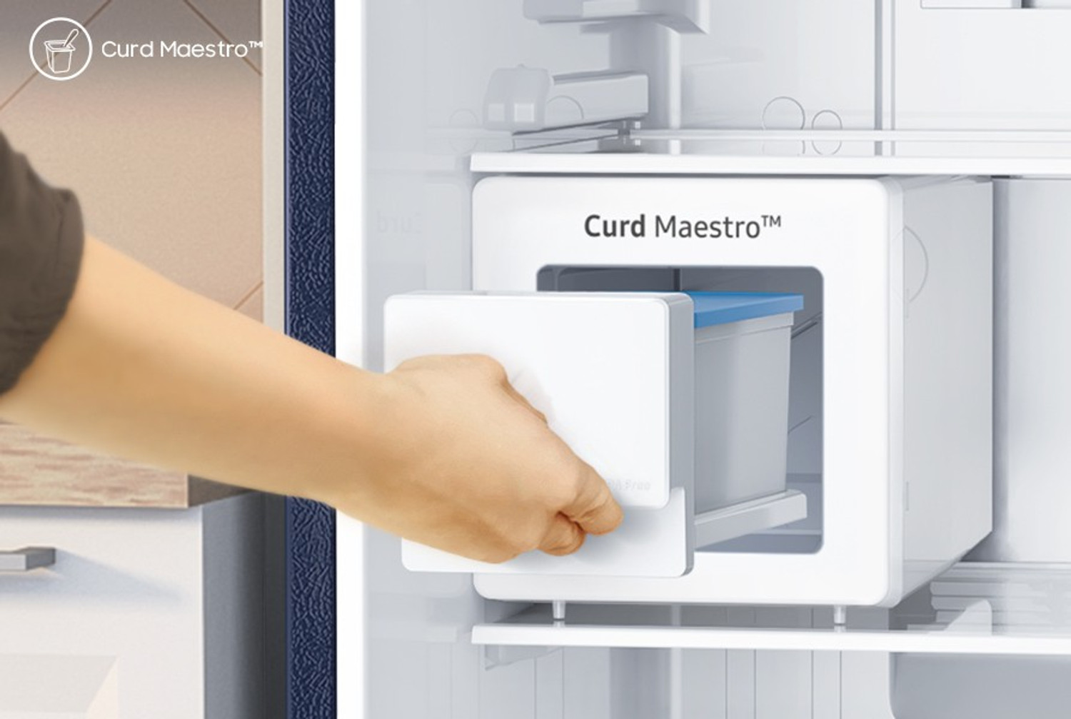 Image of Samsung 386 L Frost Free Double Door 2 Star Convertible Refrigerator with Curd Maestro