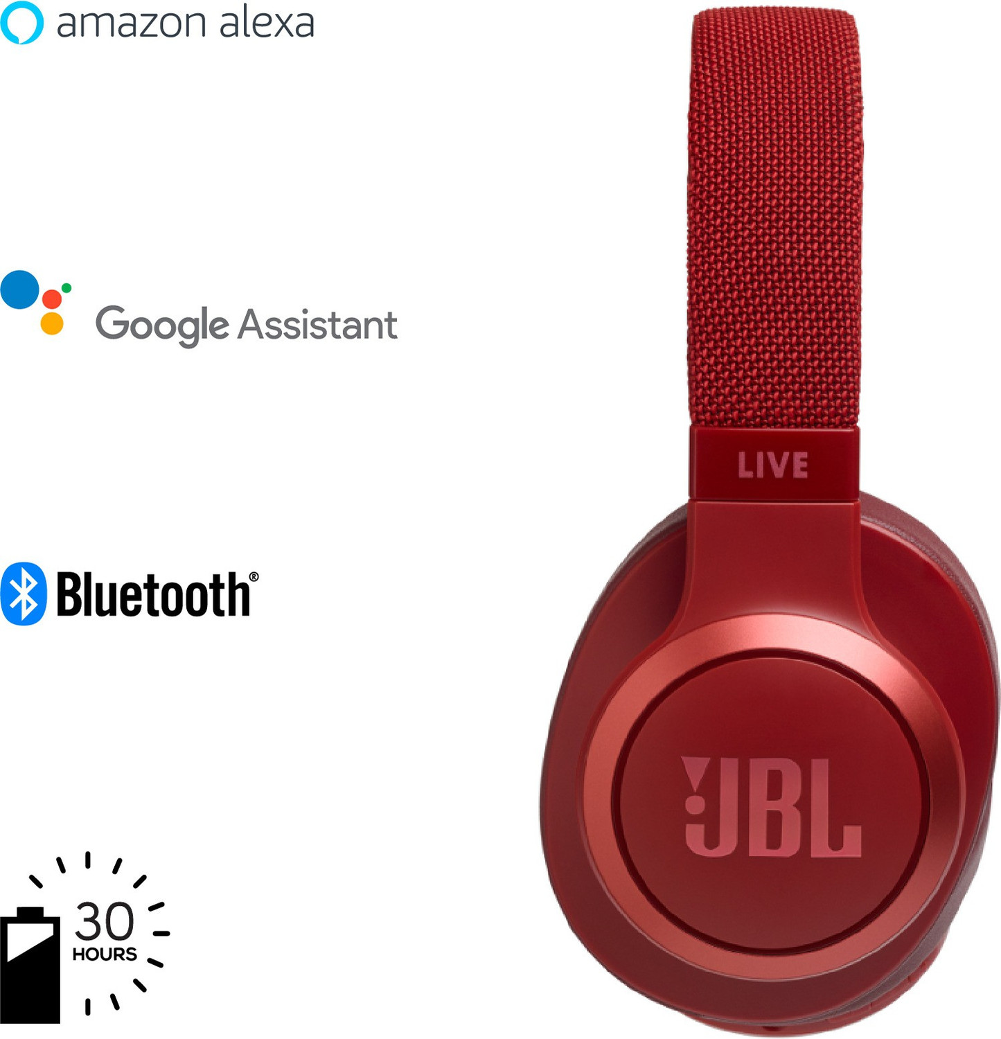 Image of JBL Live 500BT Voice Enabled with 30 Hours of Playtime and FAST Charging Bluetooth