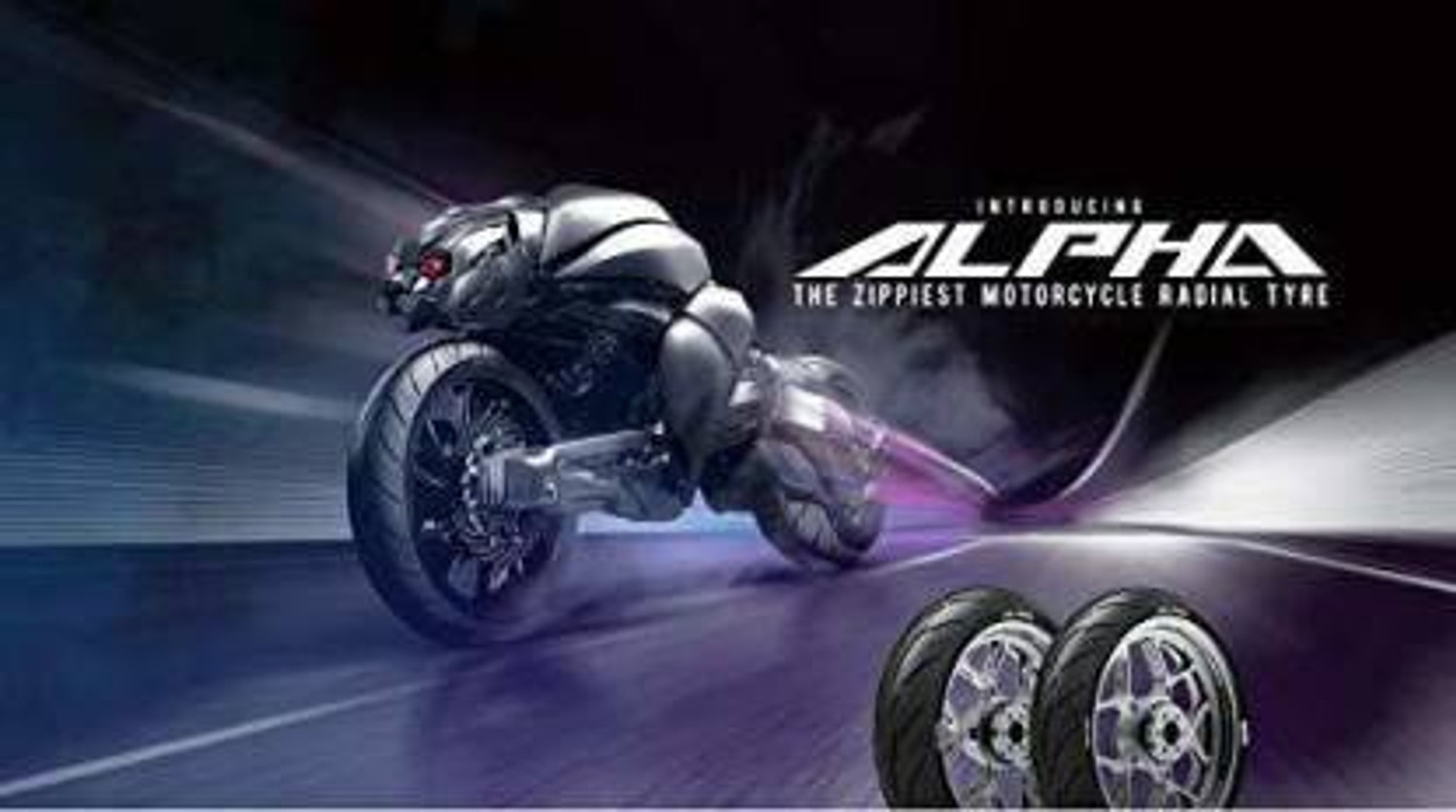 Image of Apollo ALPHA S1 120 /80 R17 61H Steel Belted Radial Tubeless Rear Tyre Rear Tyre Rear Two Wheeler Tyre