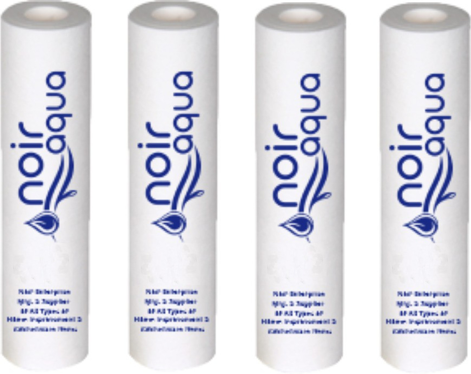 Noir Aqua 4pcs PP Spun Filter Cartridge Candle (10 Inch, 5 Micron, 90 Gram) | Suitable For All Types Of Ro Water Purifier Solid Filter Cartridge Solid Filter Cartridge