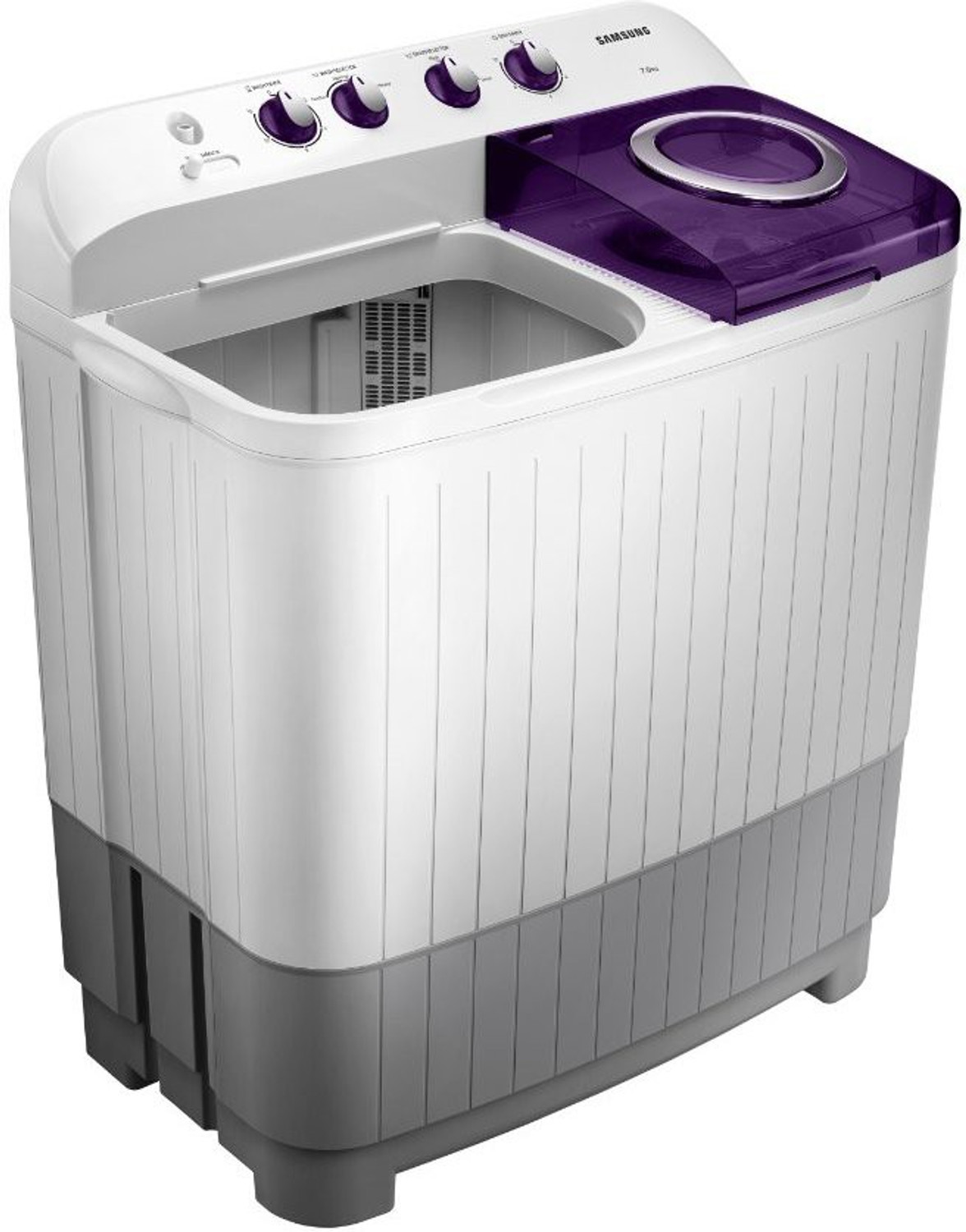 Image of Samsung 7 kg 5 star,Air Turbo Drying, Semi Automatic Top Load Washing Machine White, Grey, Purple