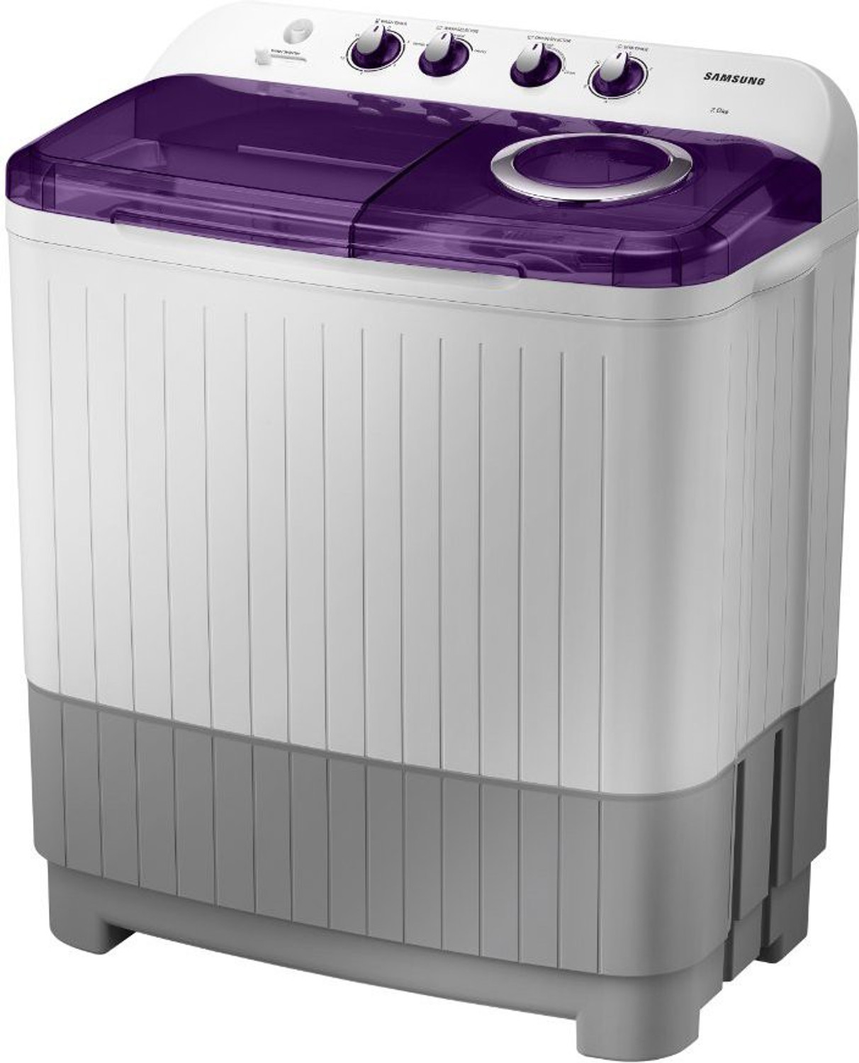 Image of Samsung 7 kg 5 star,Air Turbo Drying, Semi Automatic Top Load Washing Machine White, Grey, Purple