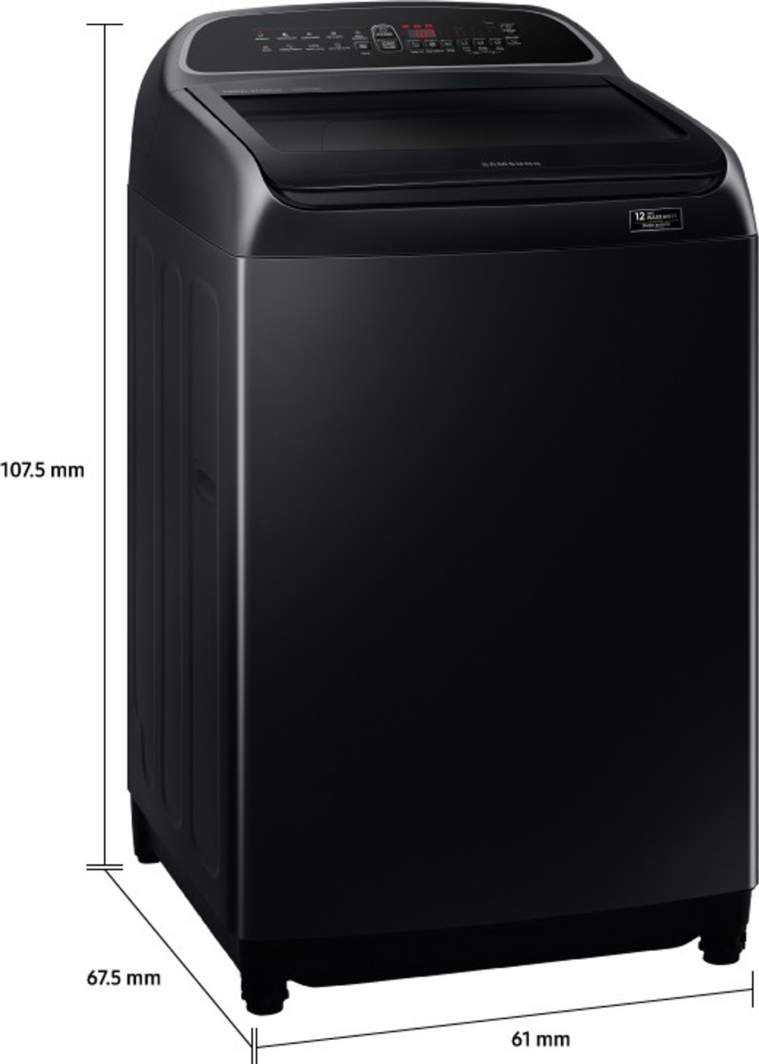 Image of Samsung 10 kg Fully Automatic Top Load Washing Machine Black