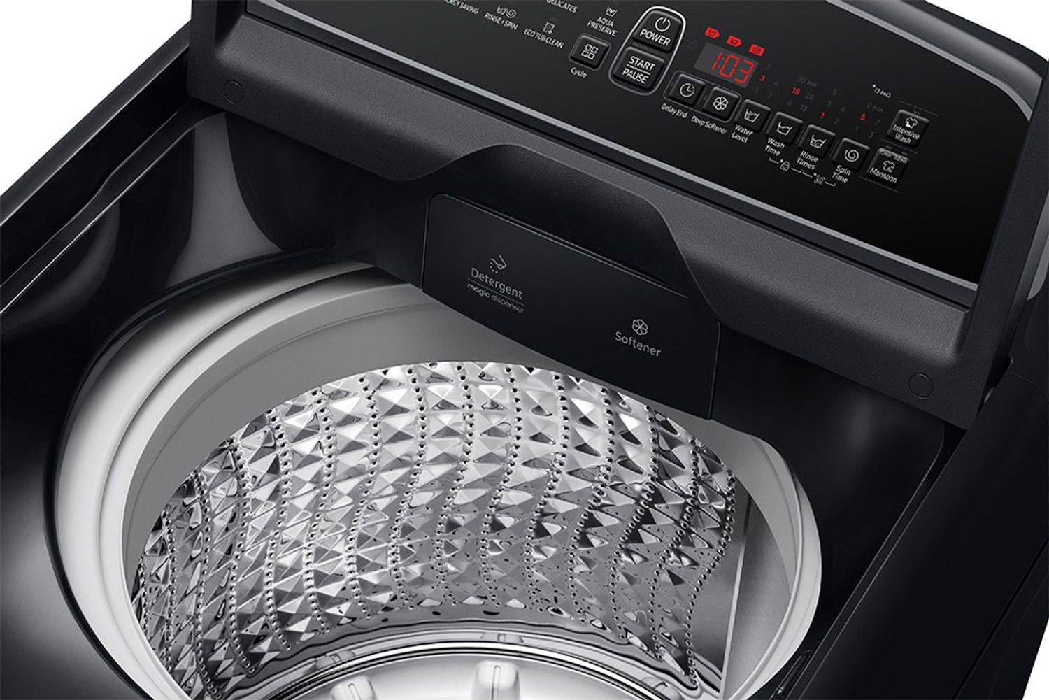 Image of Samsung 10 kg Fully Automatic Top Load Washing Machine Black